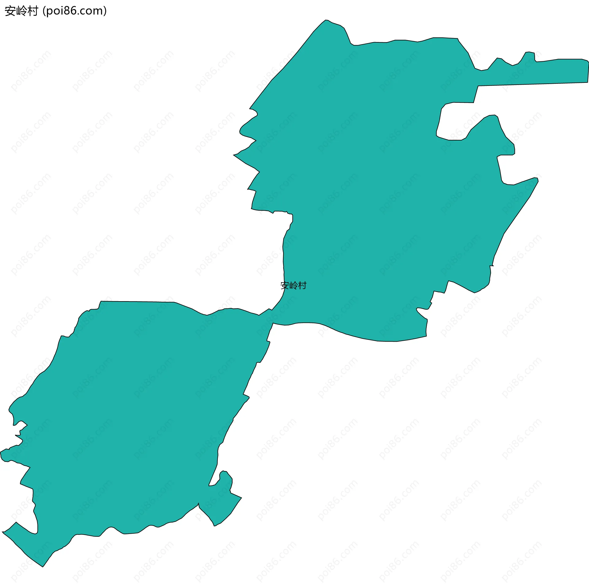 安岭村边界地图