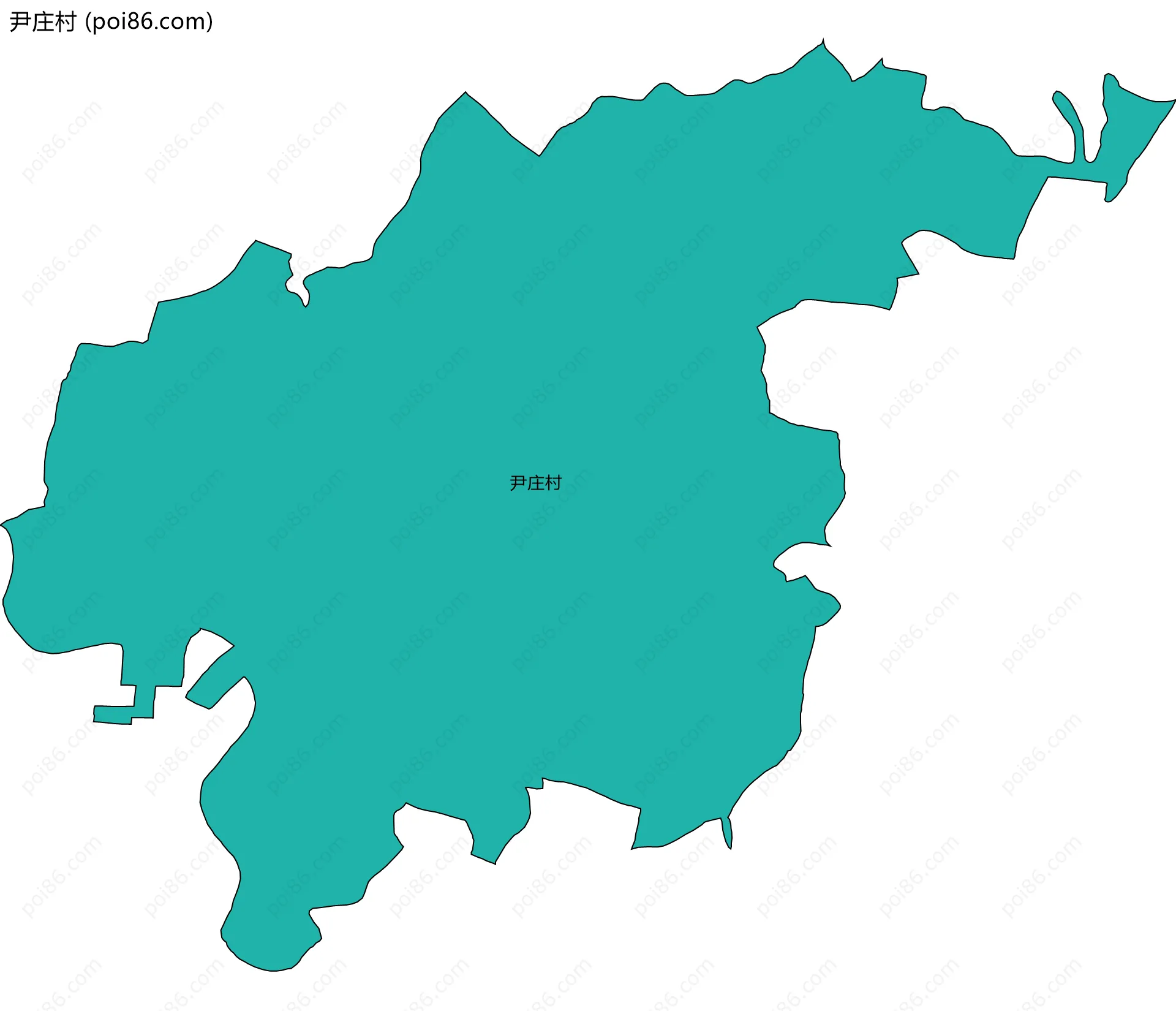 尹庄村边界地图