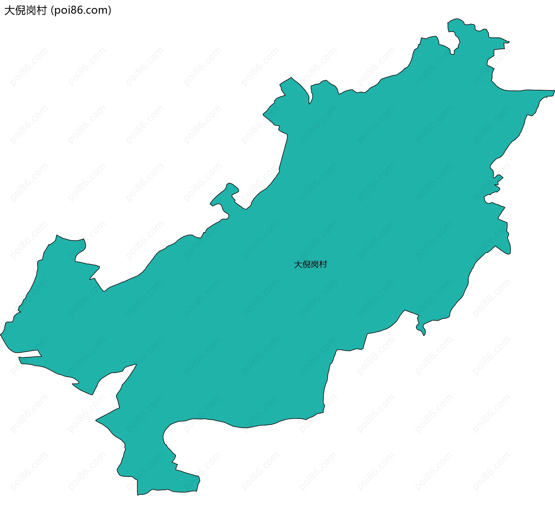 大倪岗村边界地图