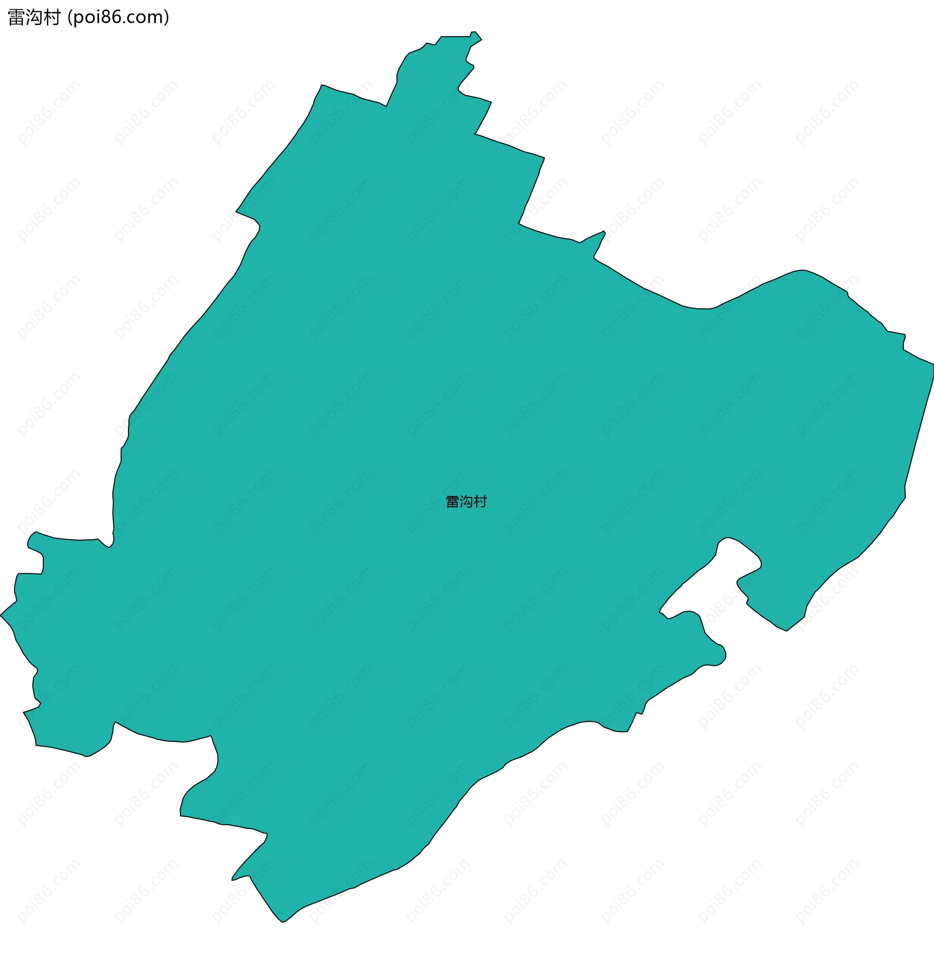 雷沟村边界地图