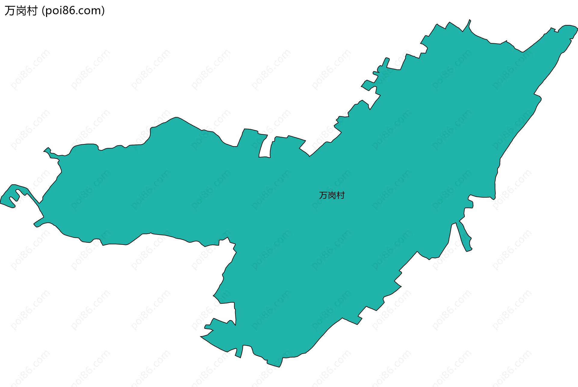 万岗村边界地图