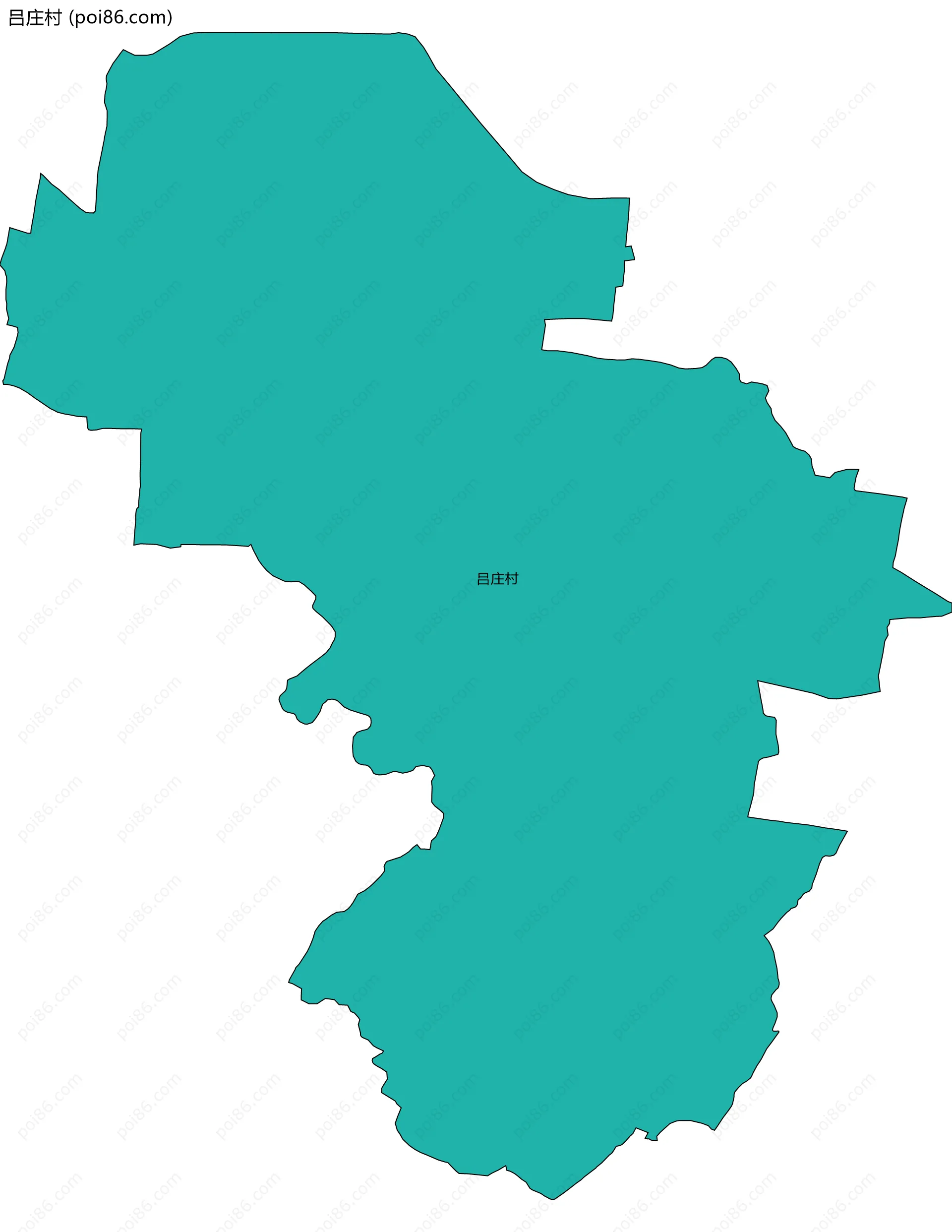 吕庄村边界地图