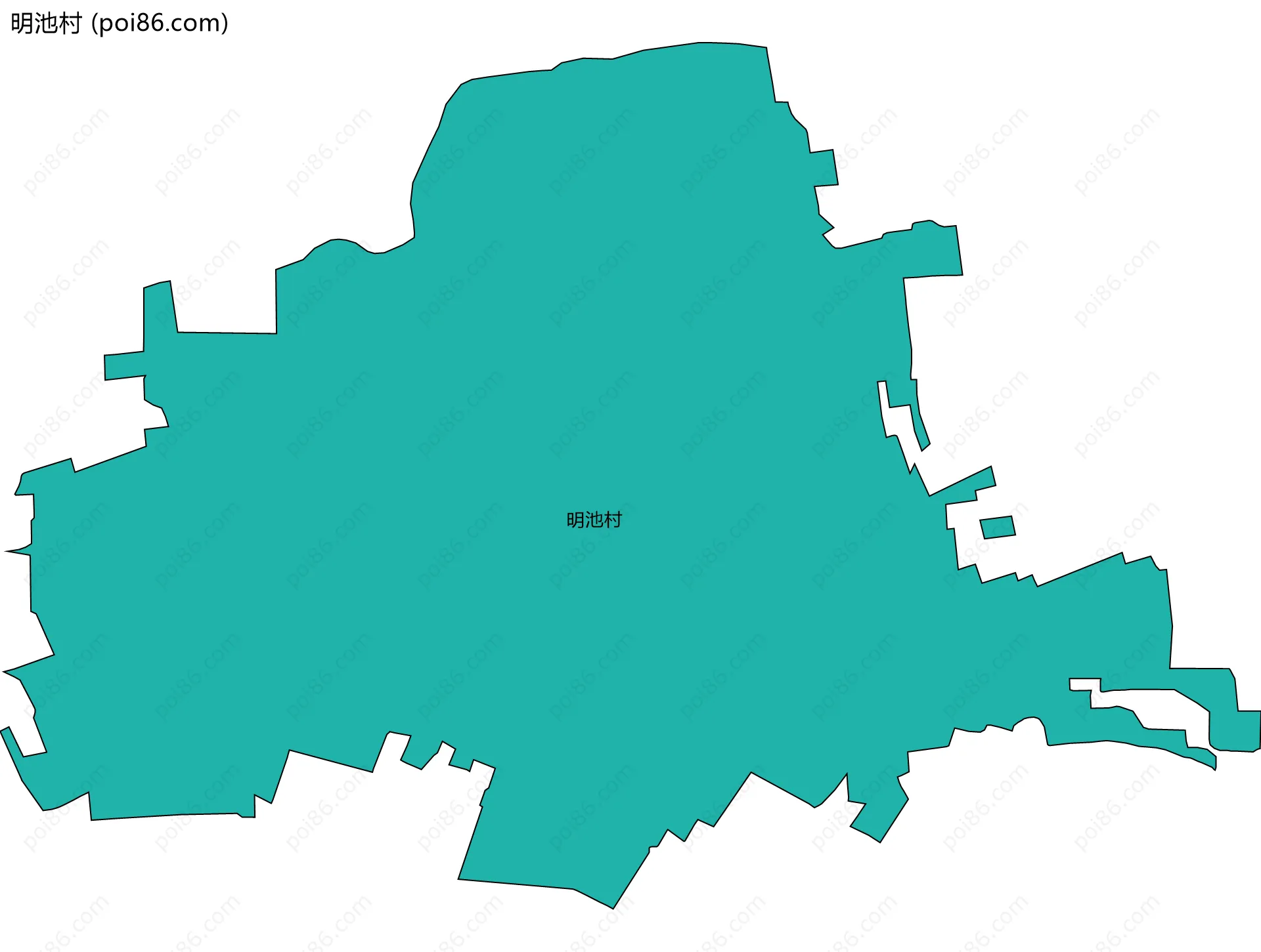 明池村边界地图