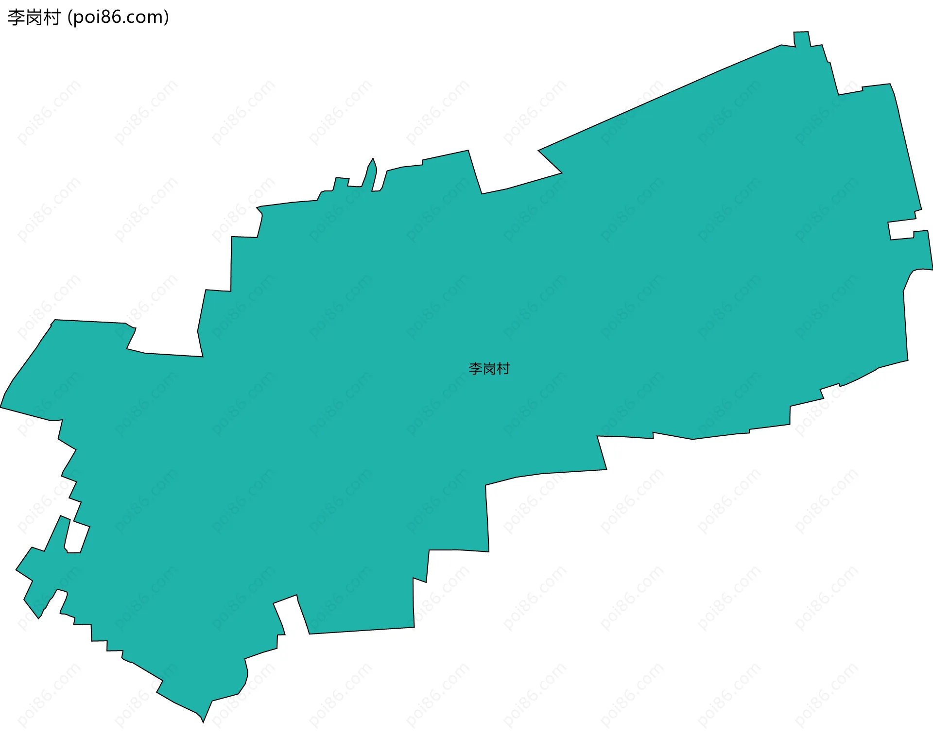 李岗村边界地图