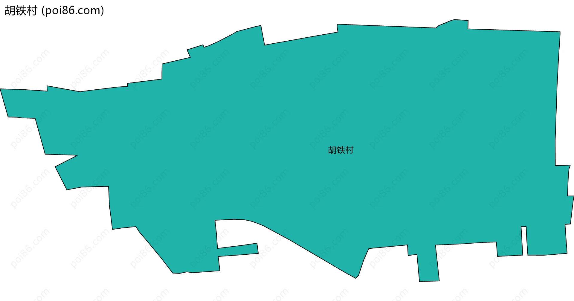 胡铁村边界地图