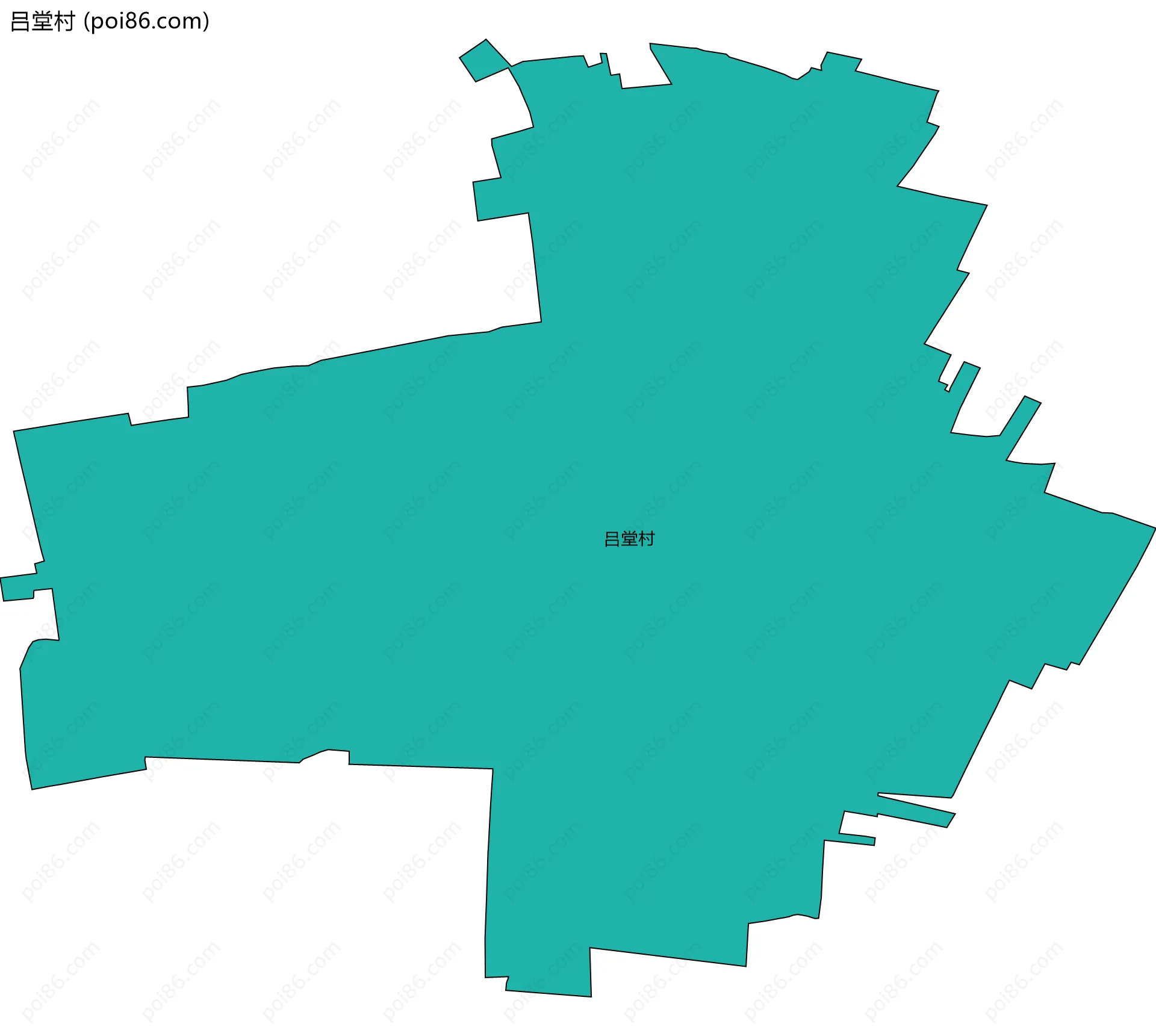 吕堂村边界地图