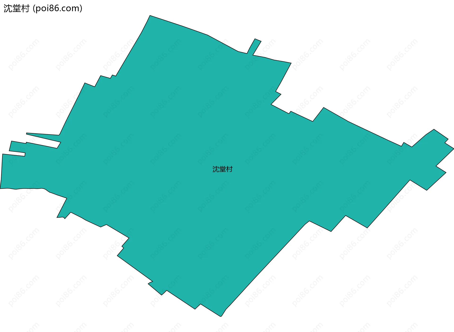 沈堂村边界地图