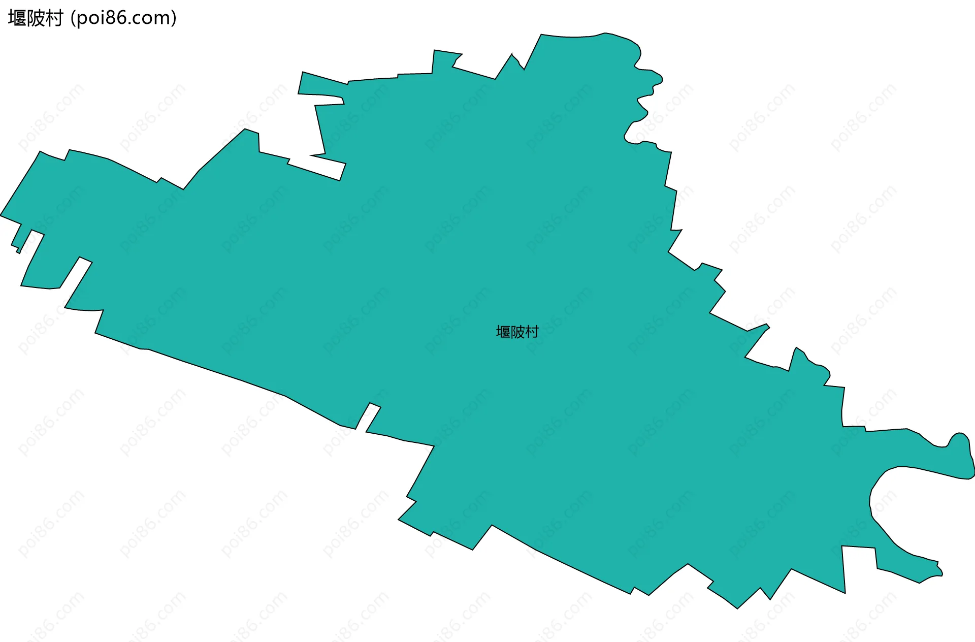 堰陂村边界地图