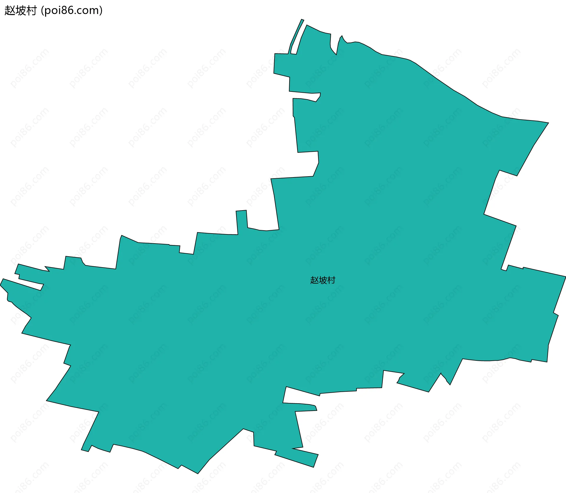 赵坡村边界地图