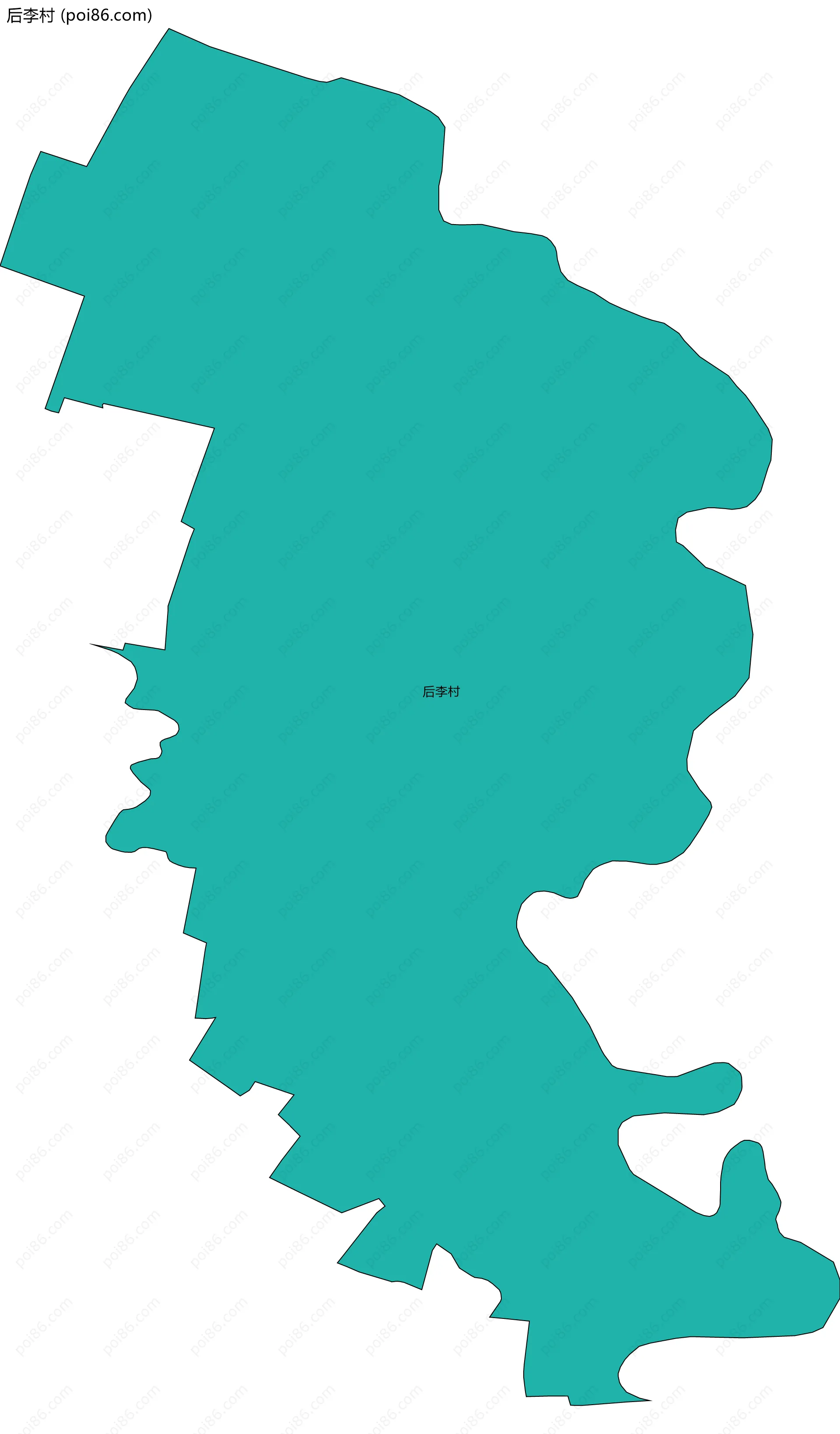 后李村边界地图