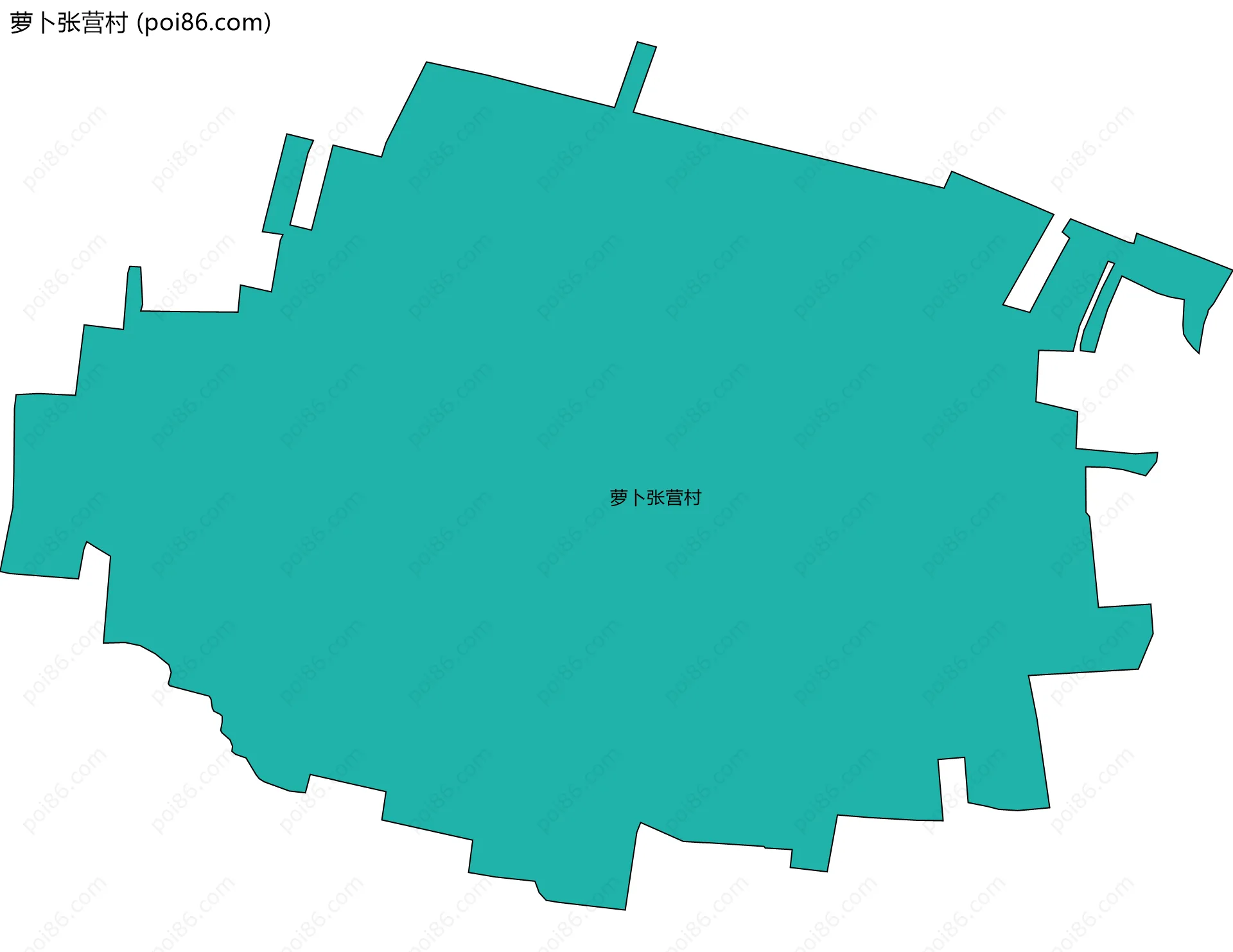 萝卜张营村边界地图