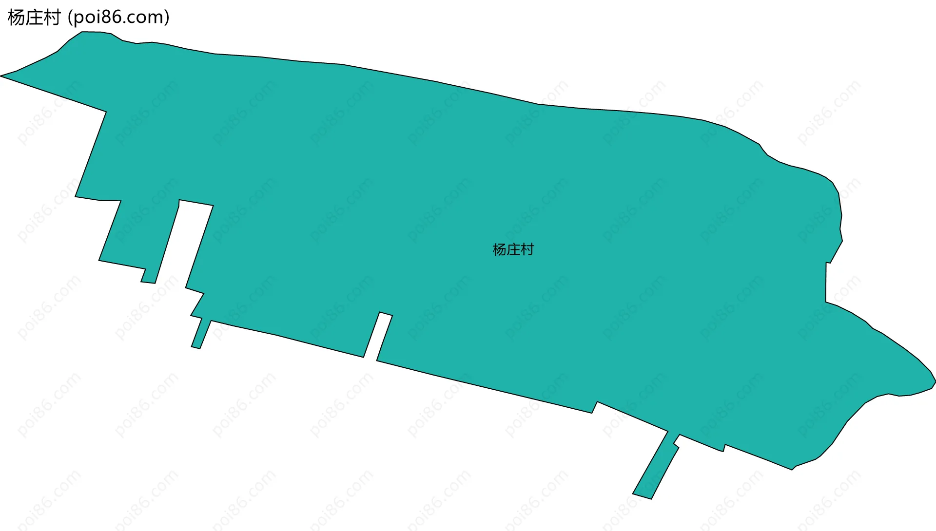 杨庄村边界地图
