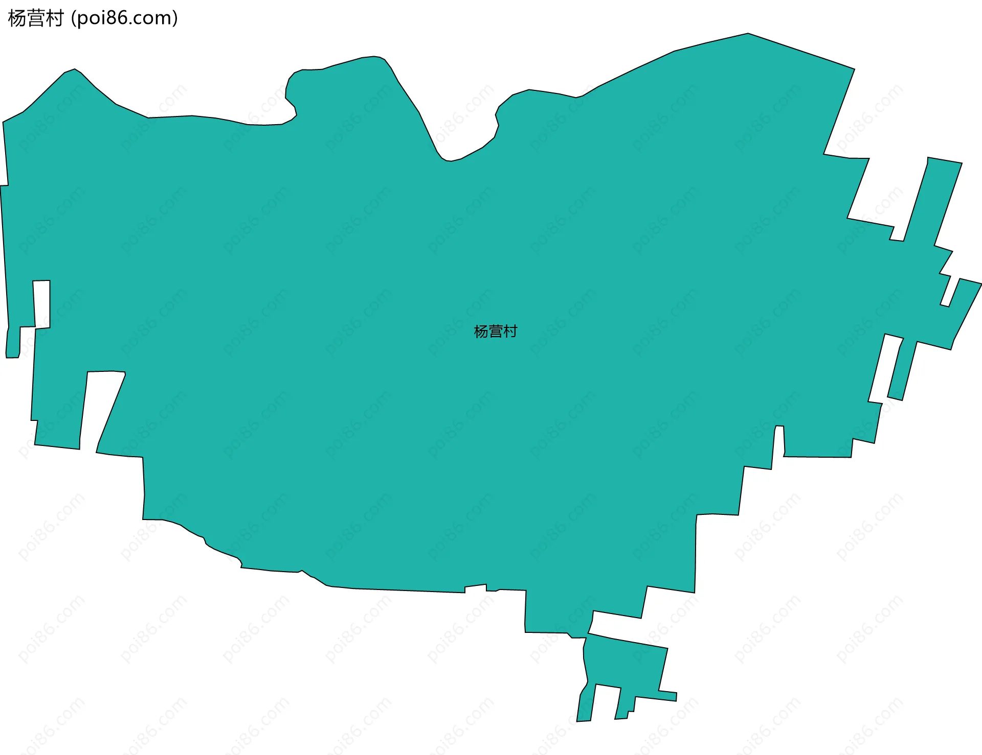 杨营村边界地图
