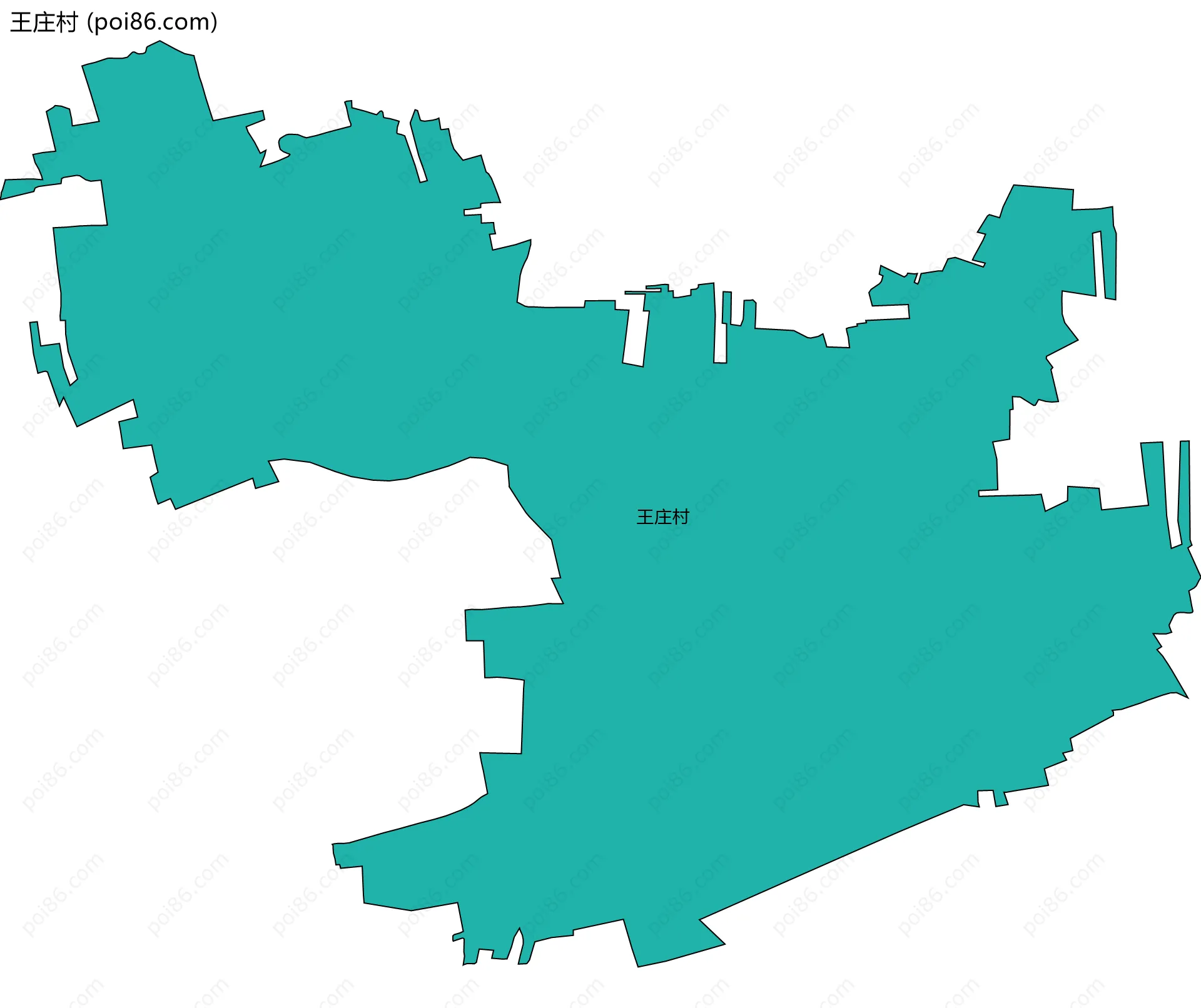 王庄村边界地图