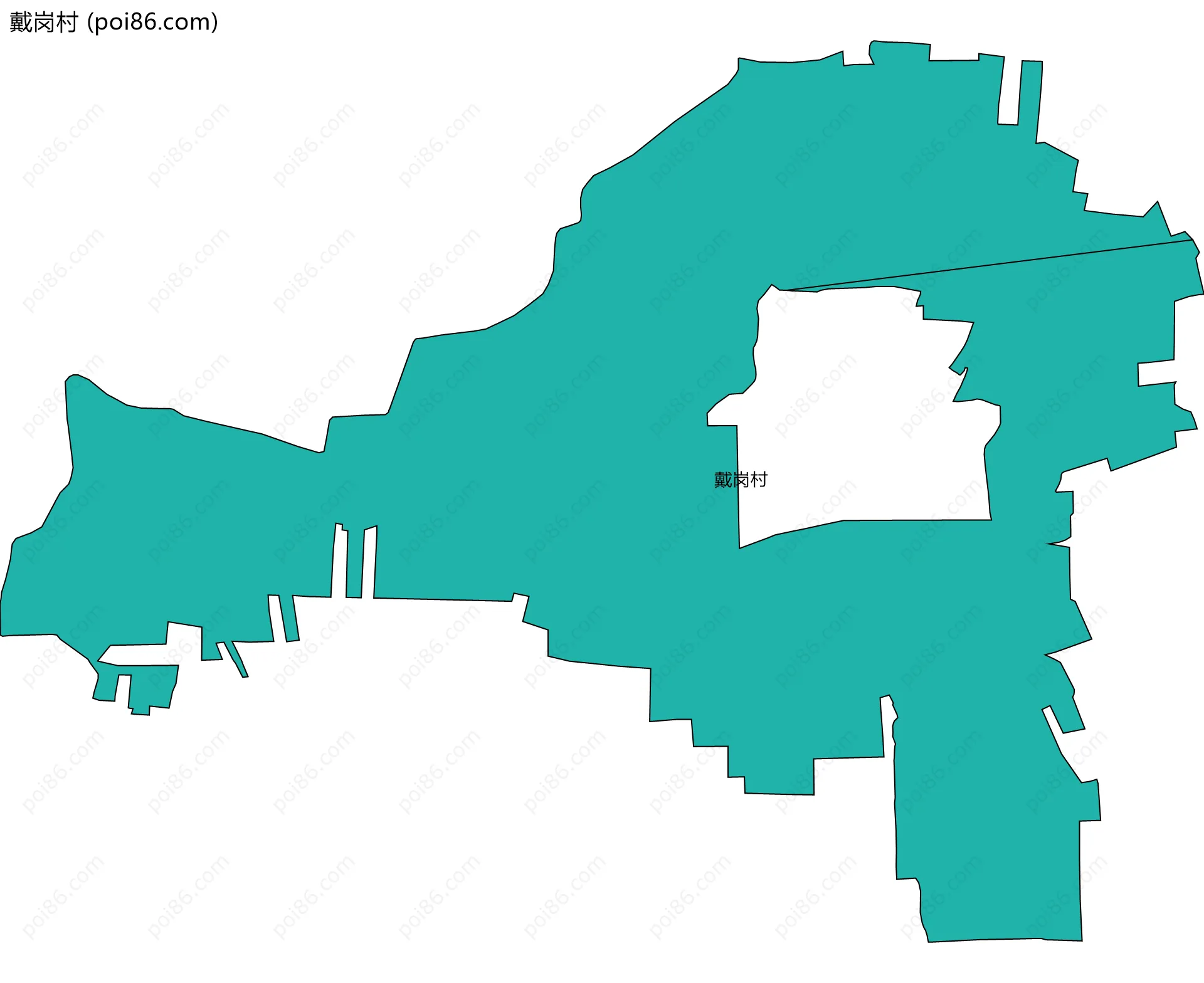 戴岗村边界地图