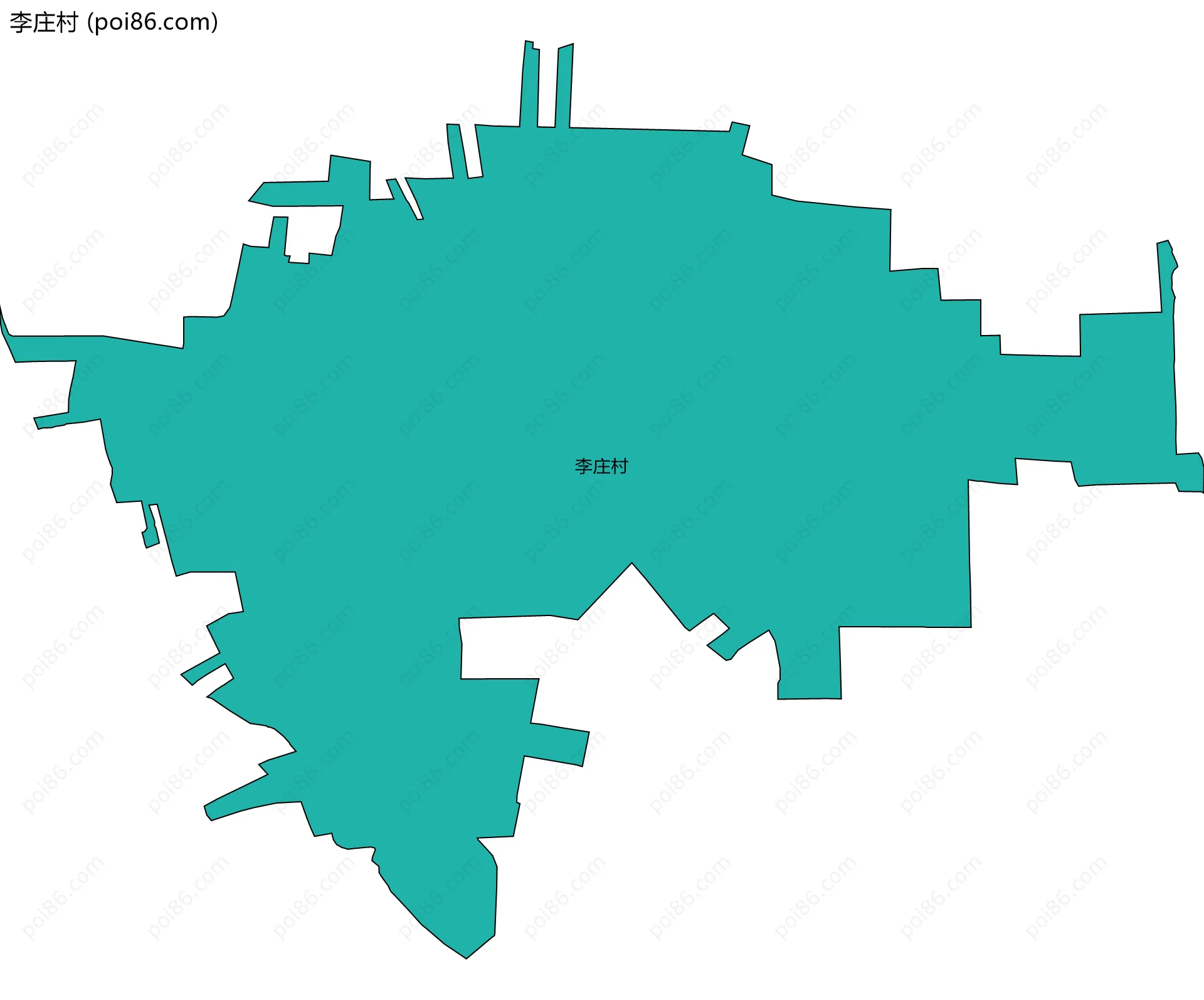 李庄村边界地图