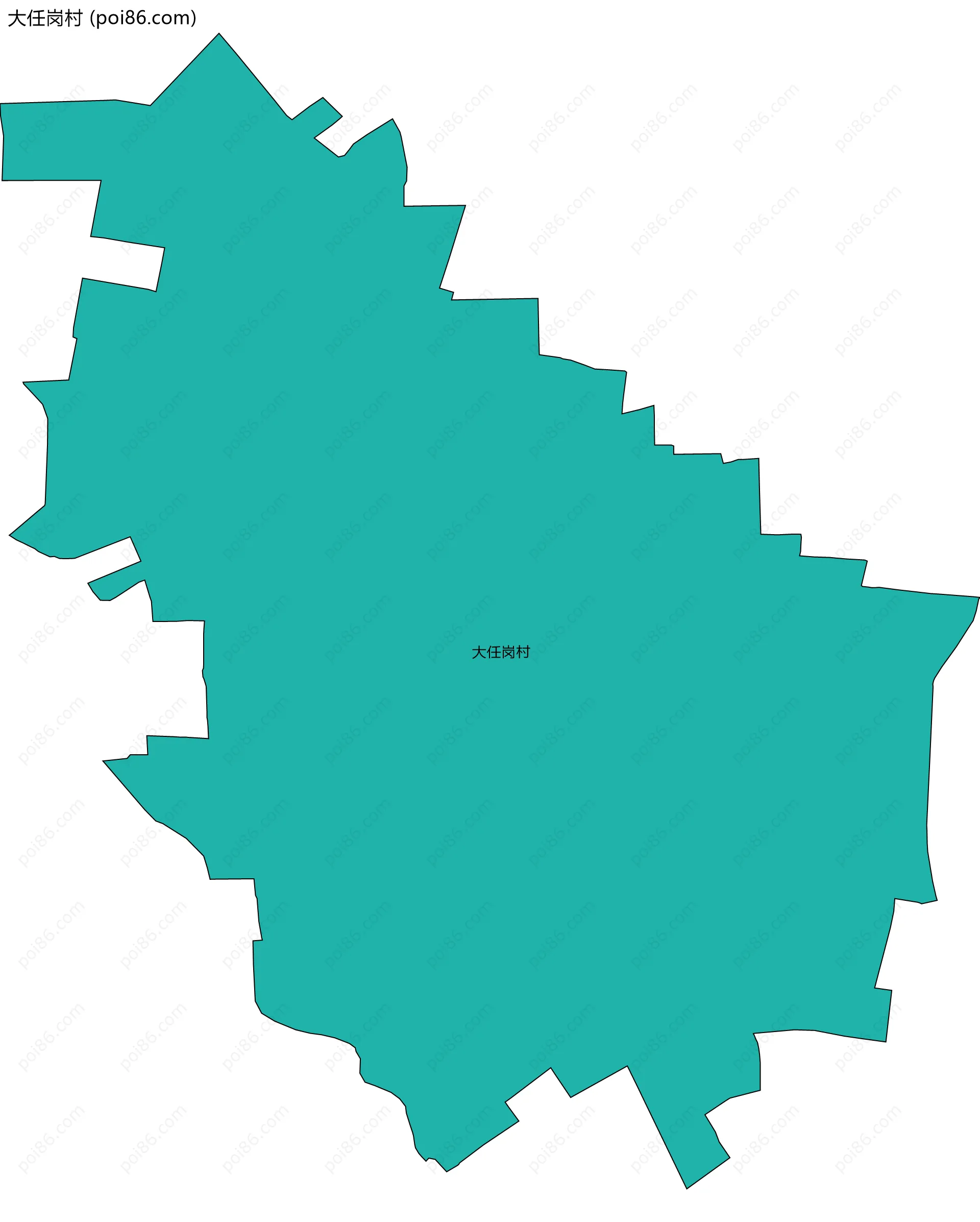 大任岗村边界地图