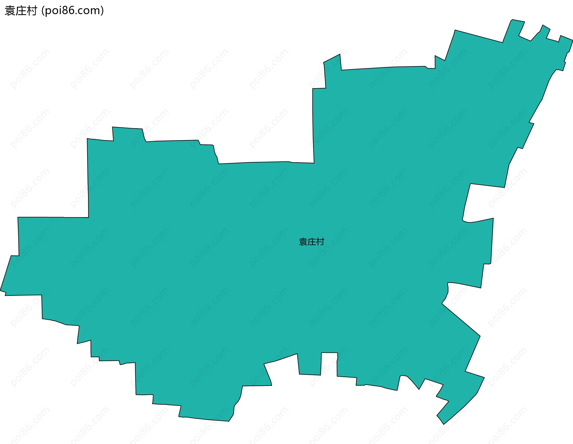 袁庄村边界地图