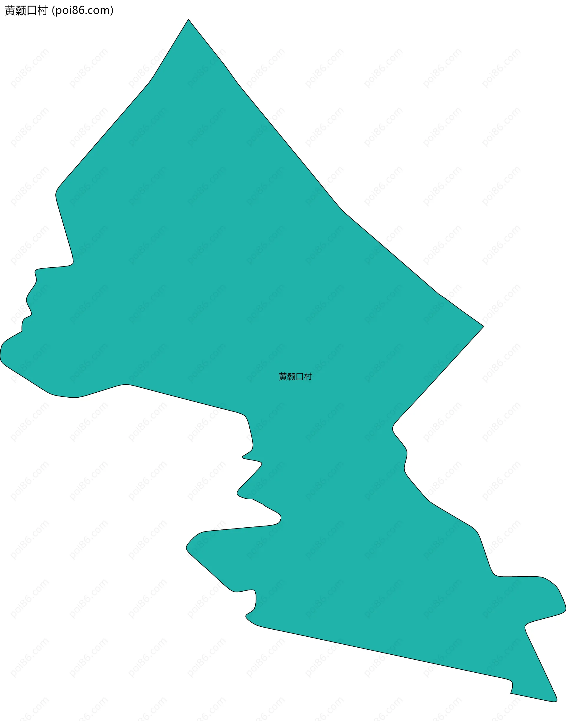 黄颡口村边界地图