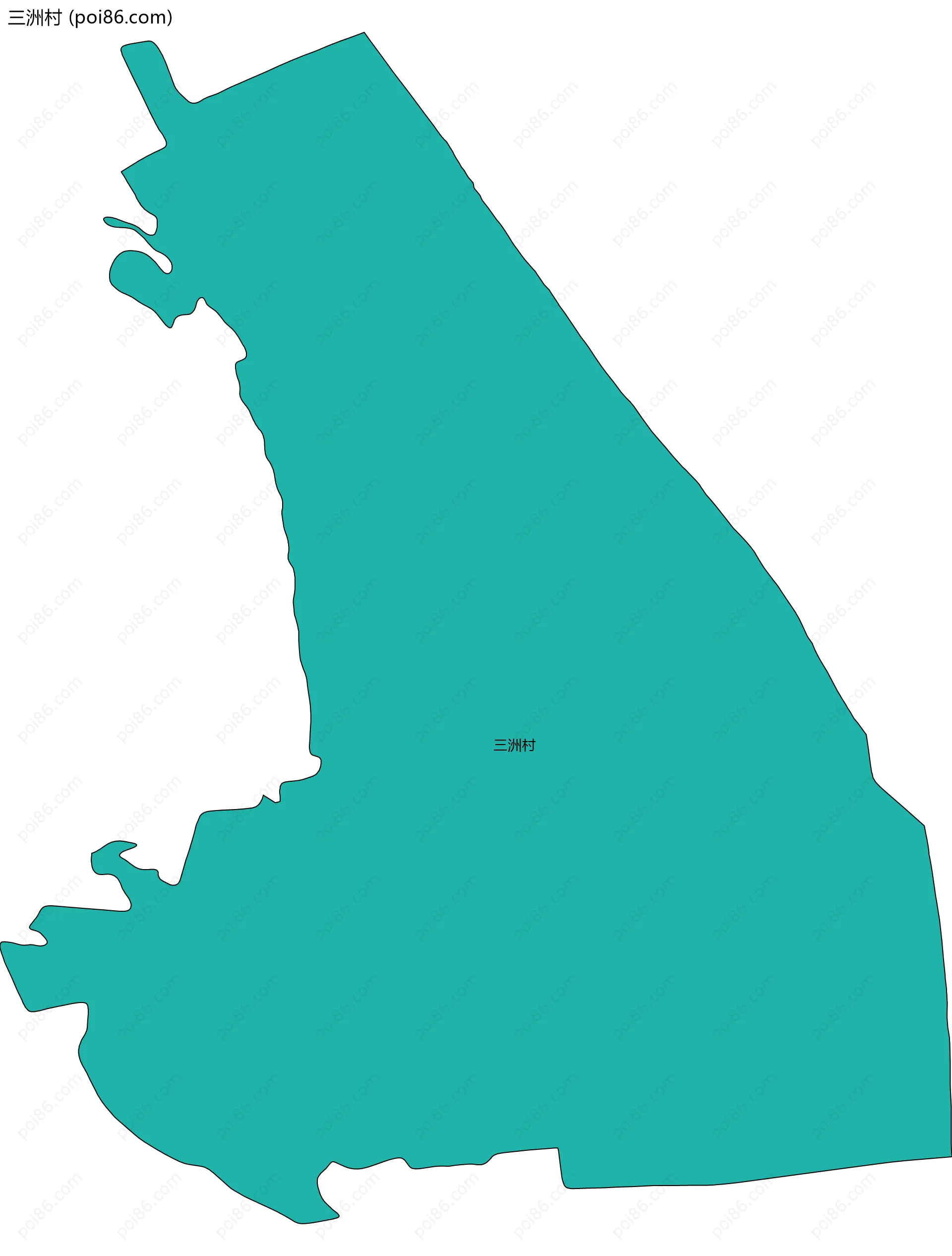 三洲村边界地图