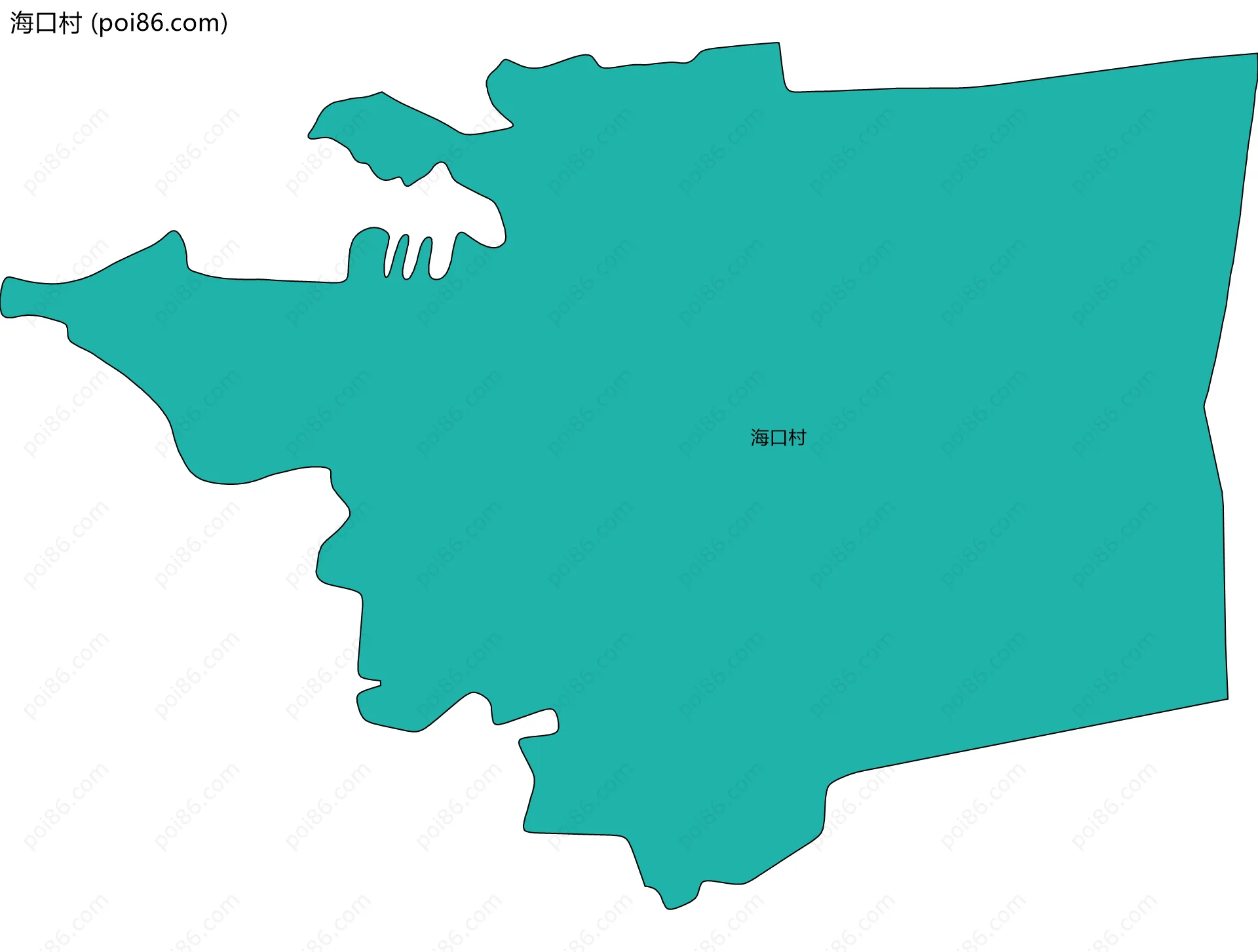 海口村边界地图