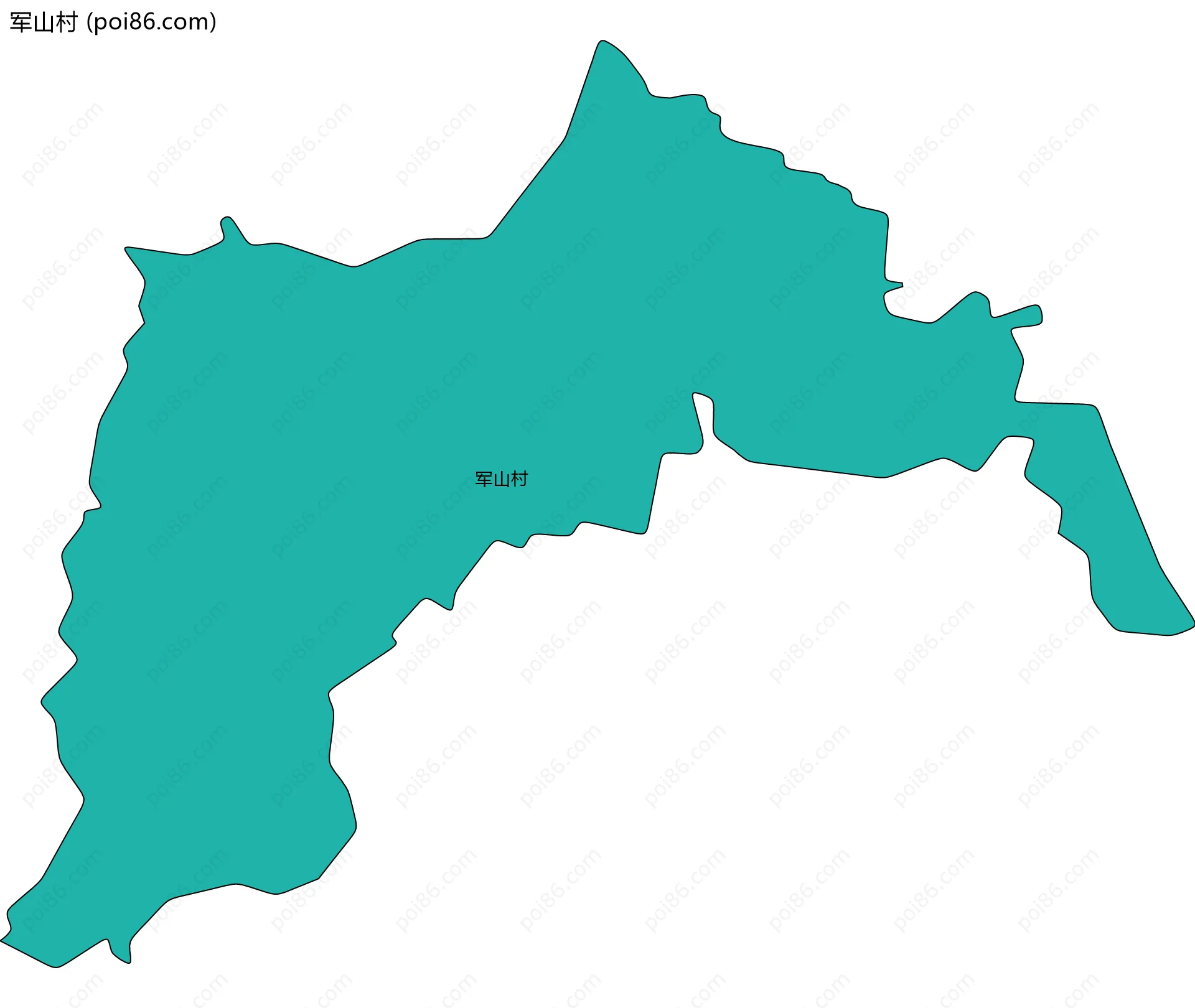 军山村边界地图