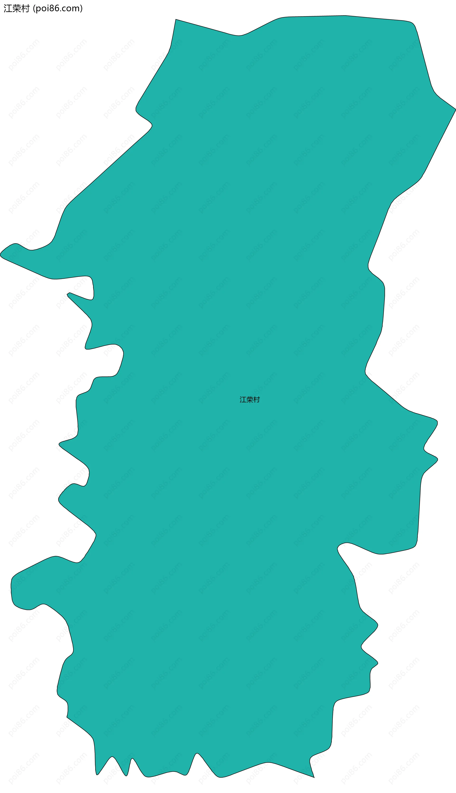 江荣村边界地图