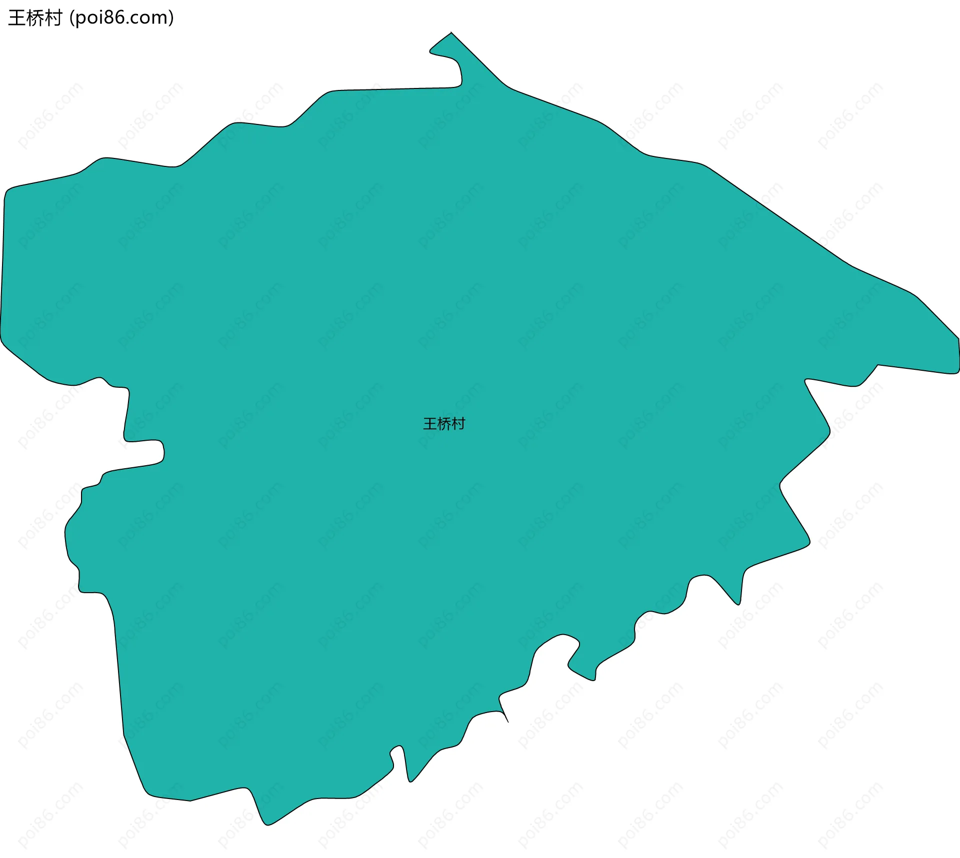 王桥村边界地图