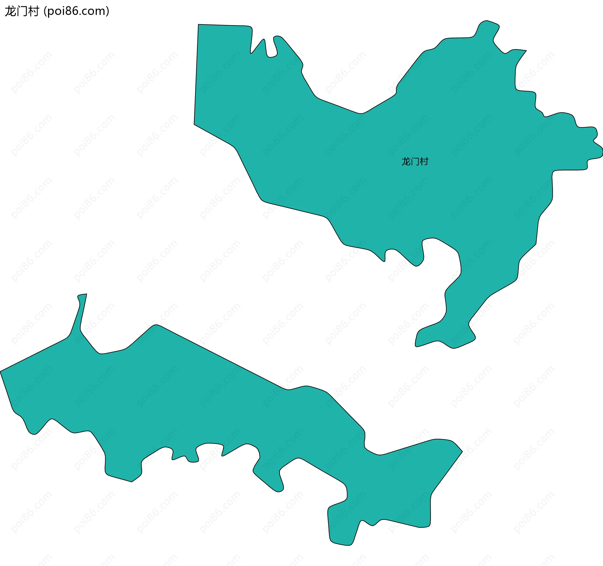 龙门村边界地图