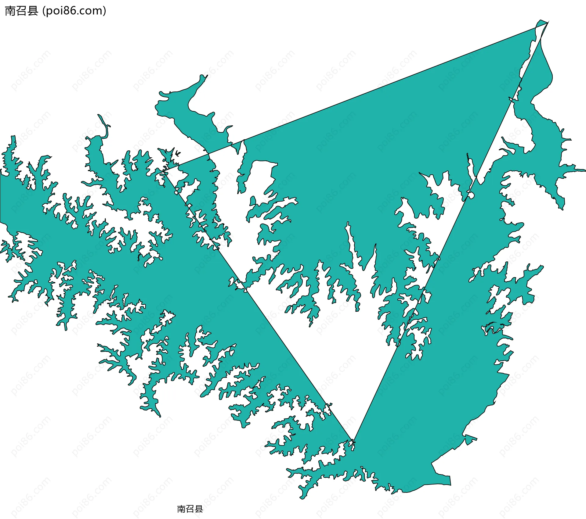南召县边界地图
