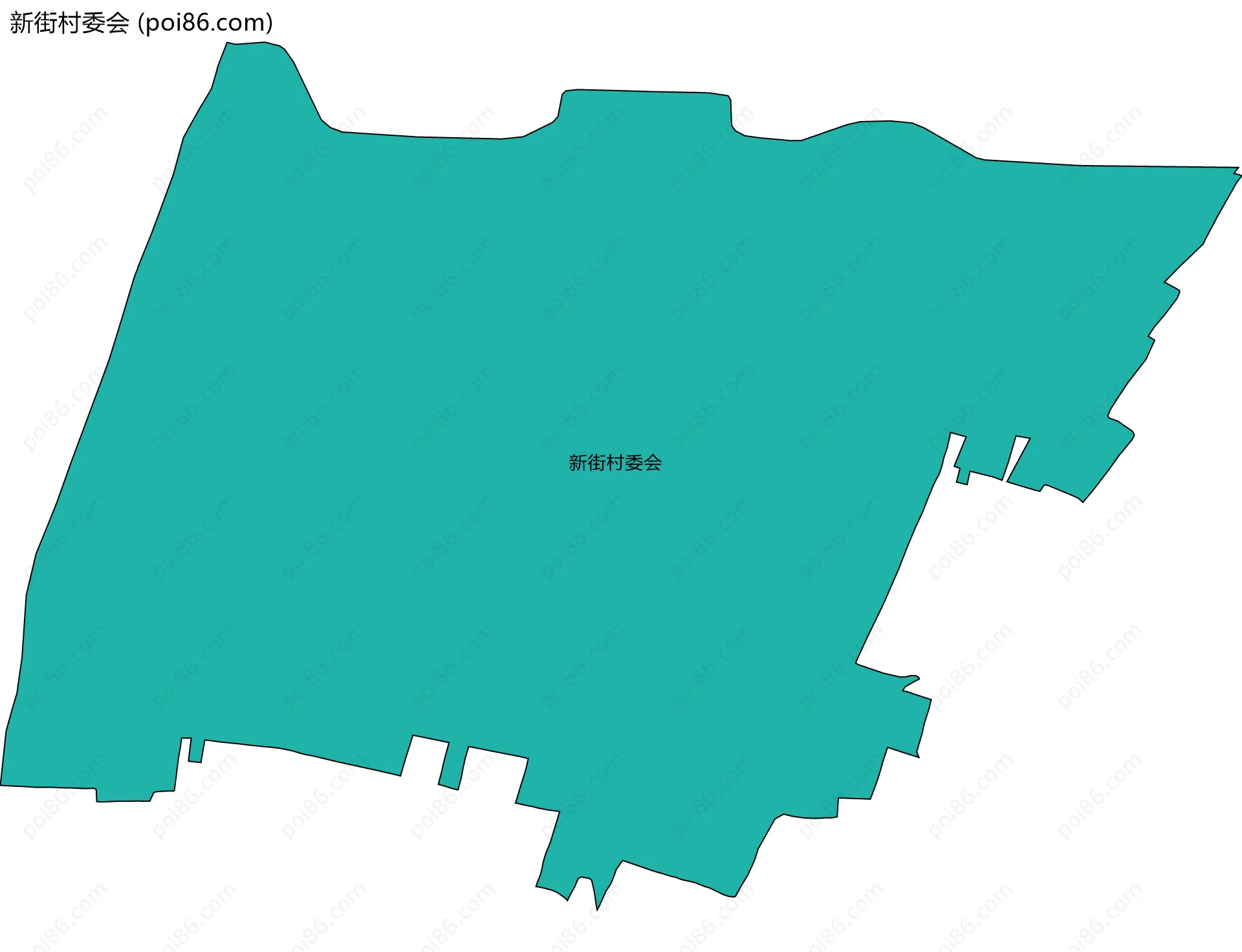 新街村委会边界地图