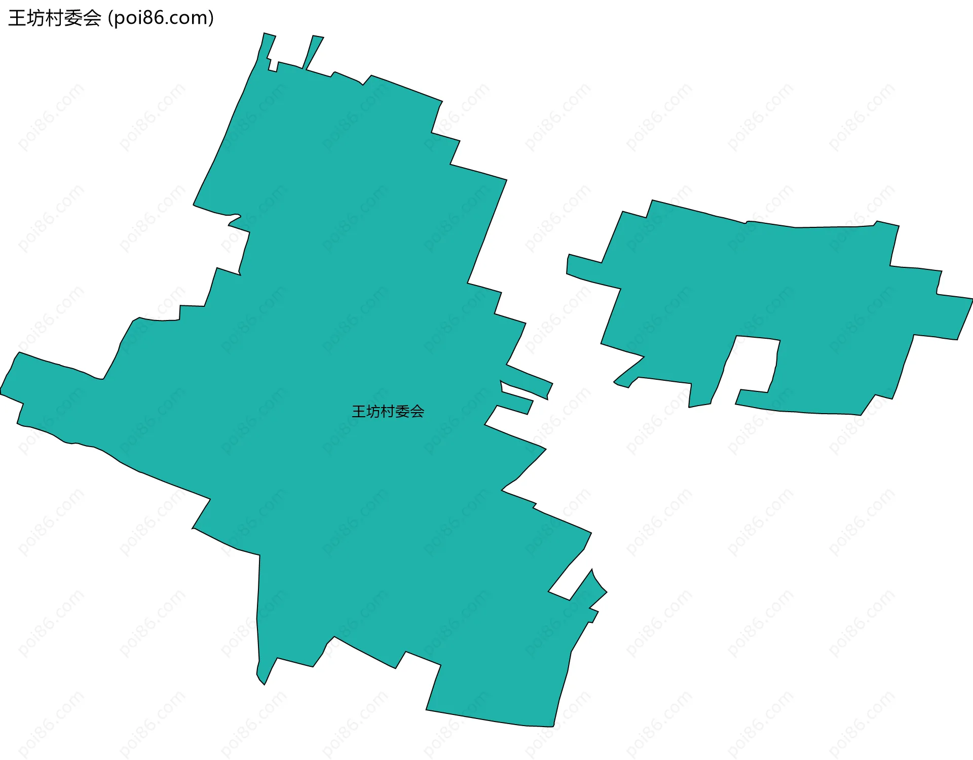王坊村委会边界地图