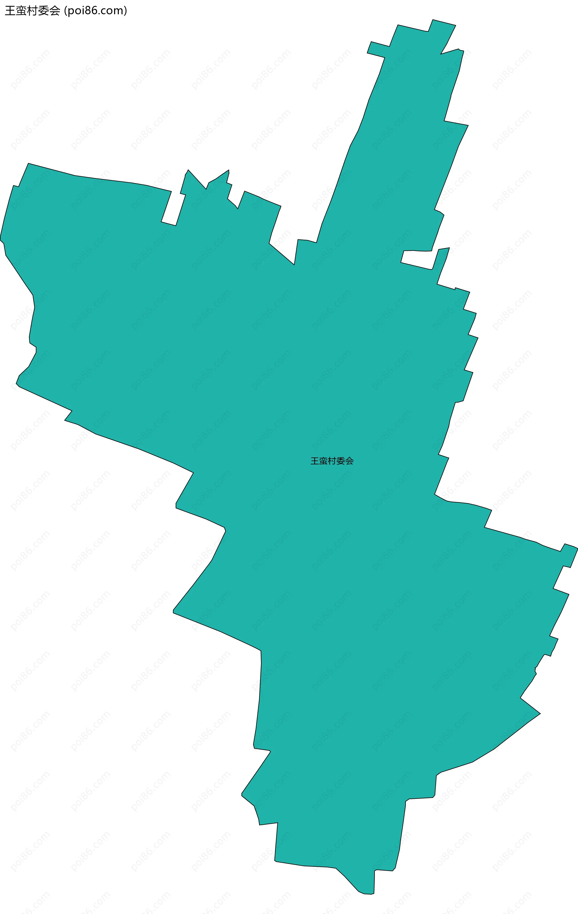 王蛮村委会边界地图