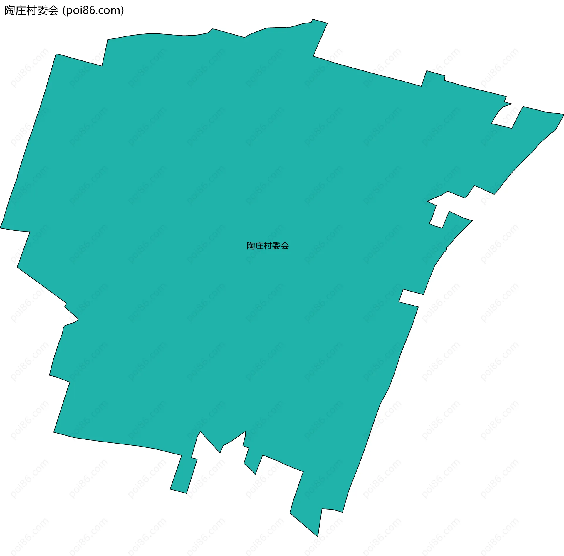 陶庄村委会边界地图