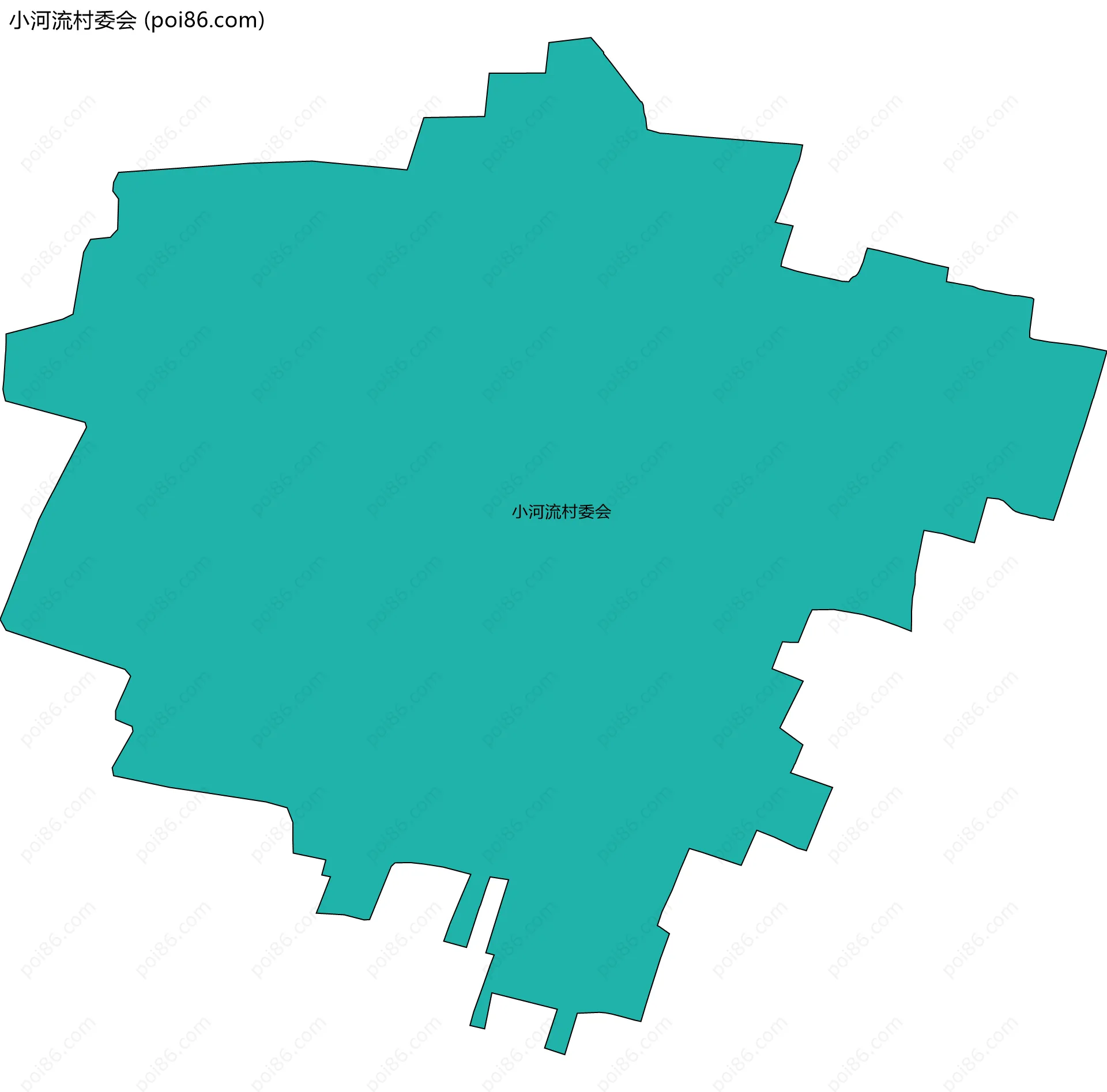 小河流村委会边界地图