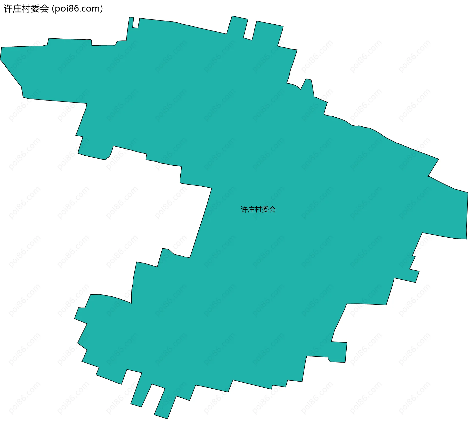 许庄村委会边界地图