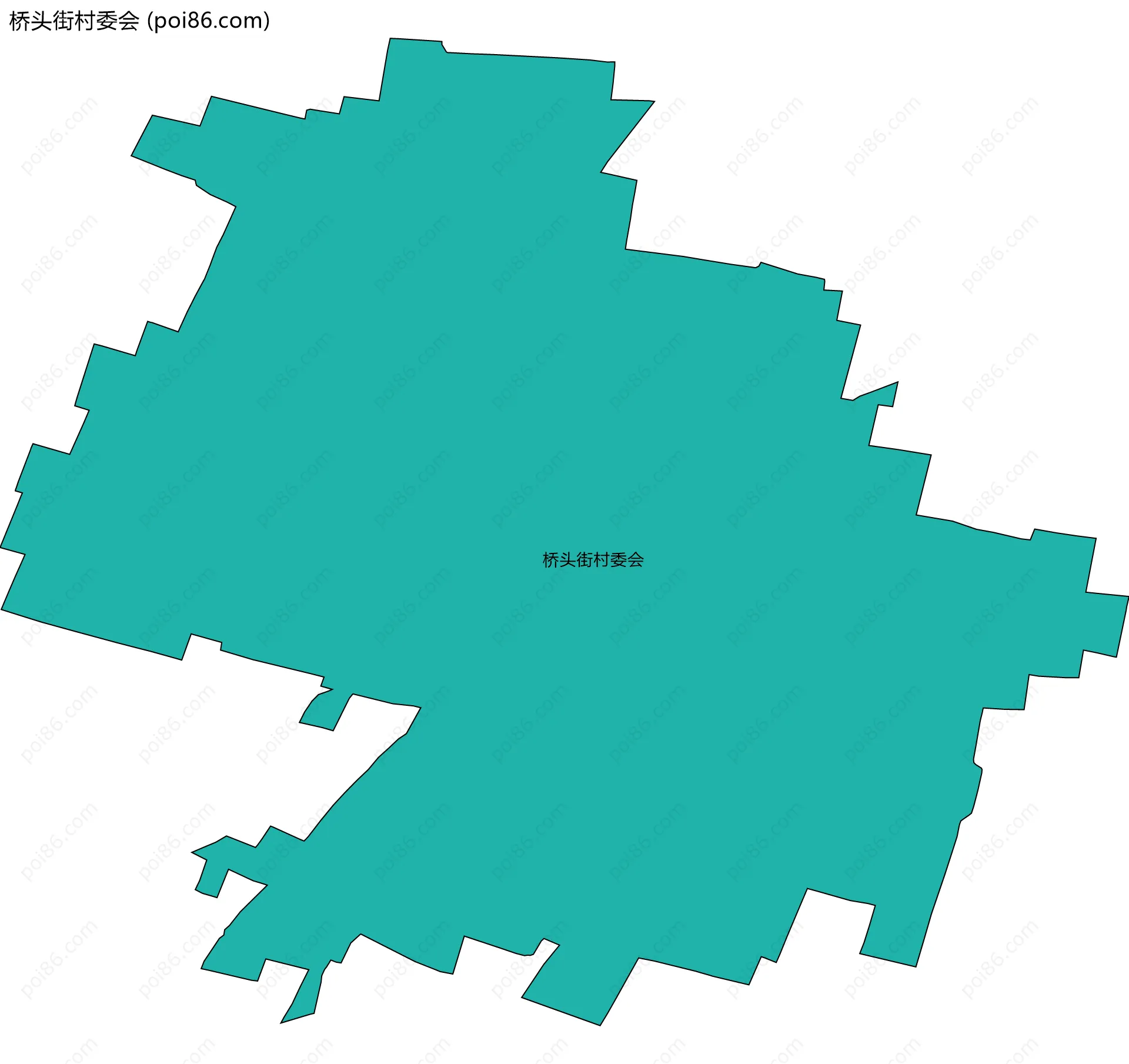 桥头街村委会边界地图