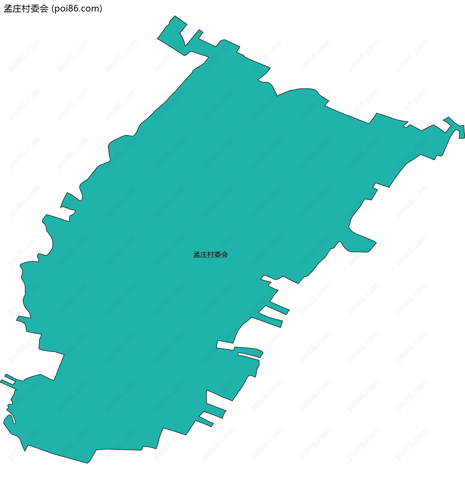 孟庄村委会边界地图