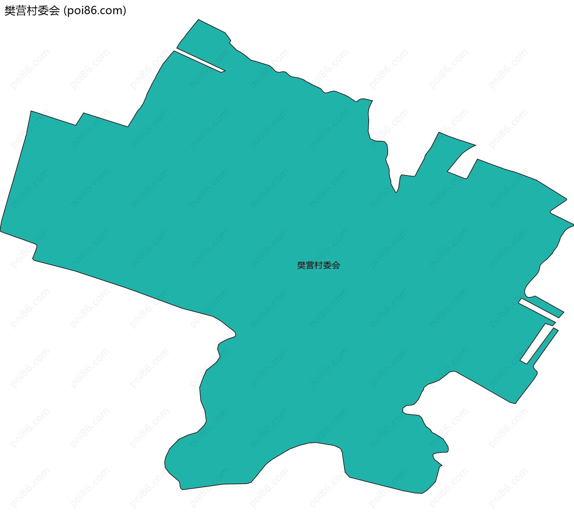 樊营村委会边界地图