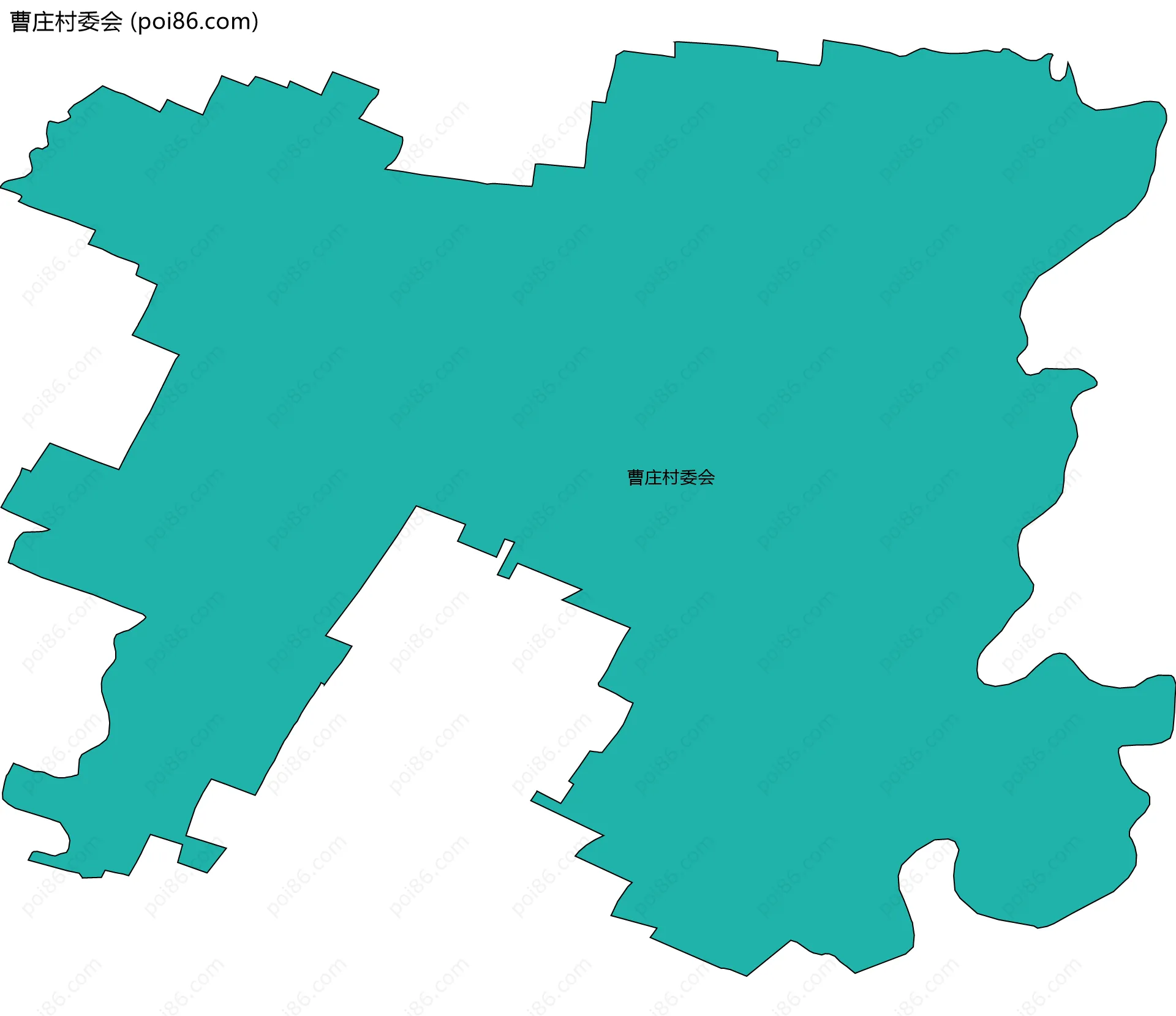 曹庄村委会边界地图