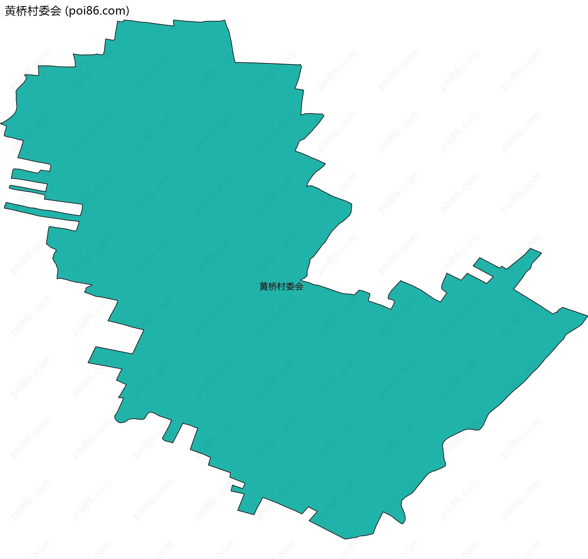 黄桥村委会边界地图