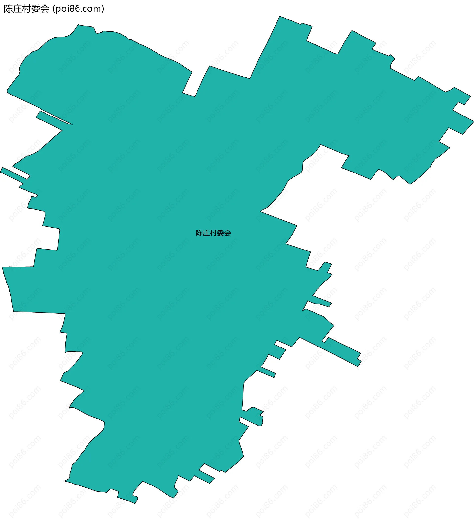 陈庄村委会边界地图