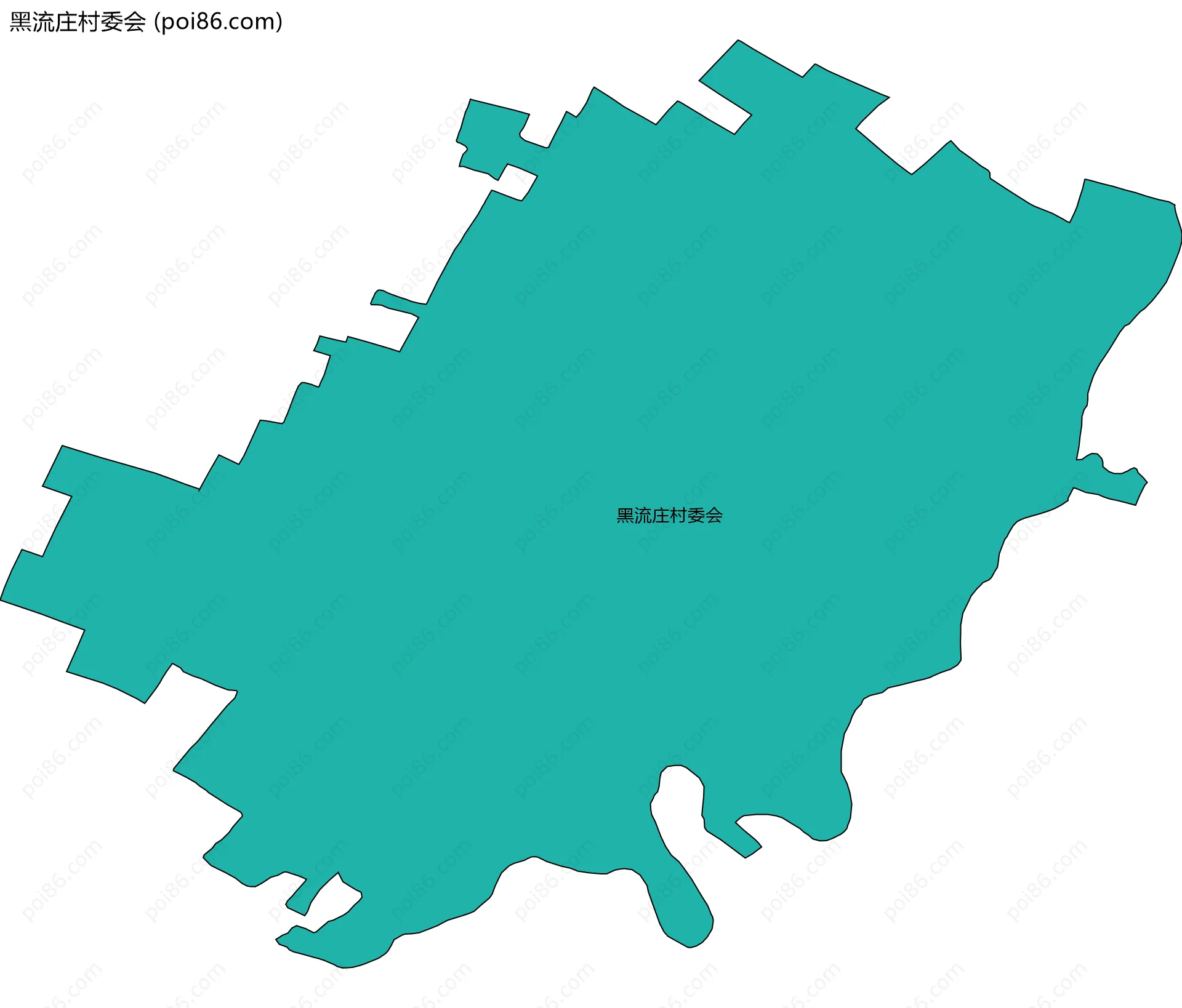 黑流庄村委会边界地图