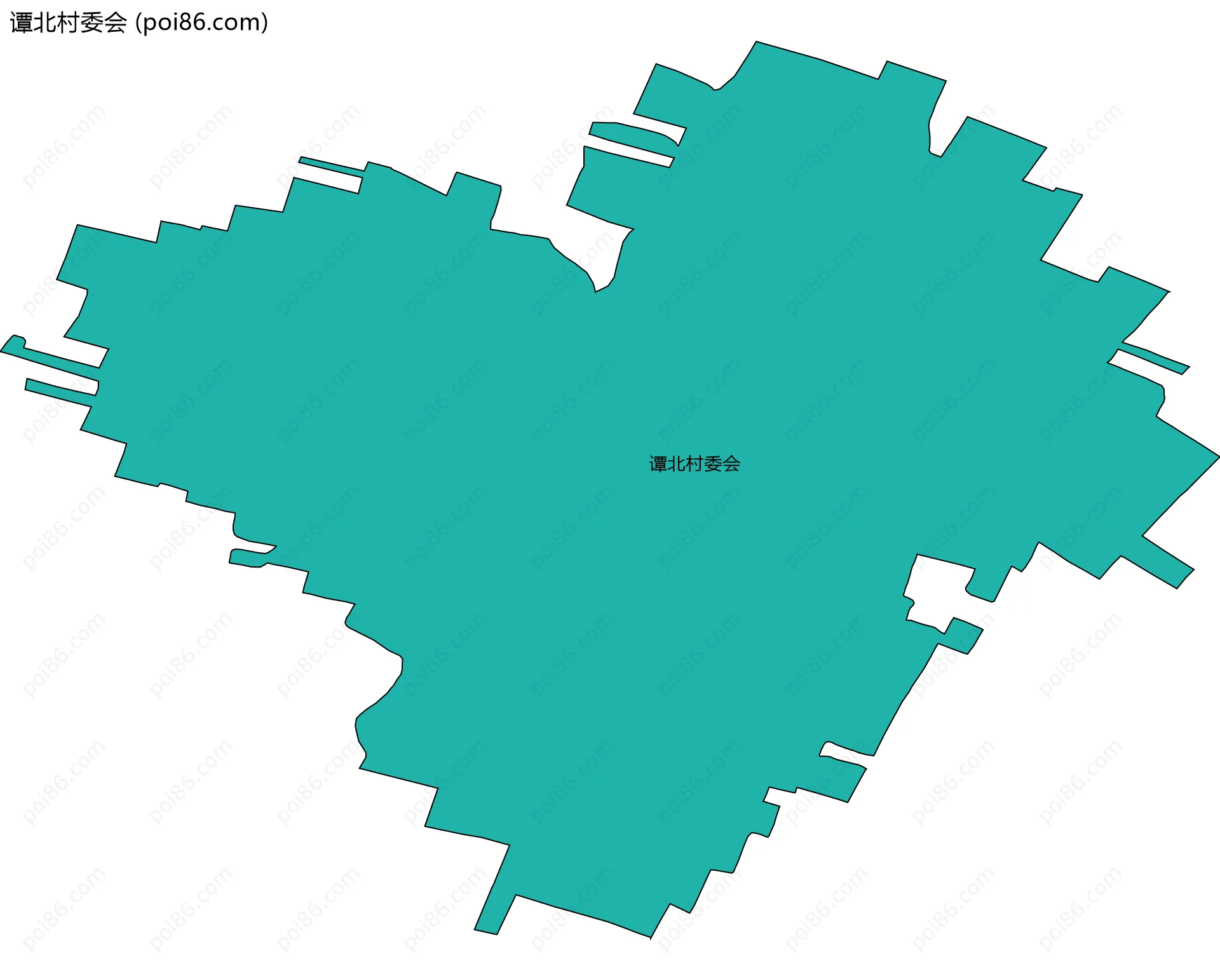 谭北村委会边界地图