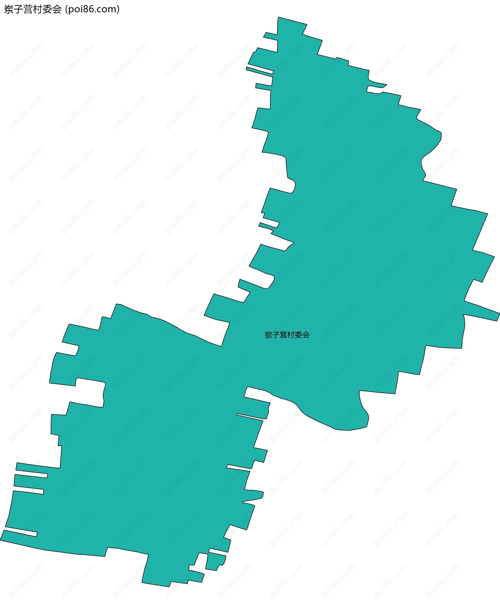 岽子营村委会边界地图