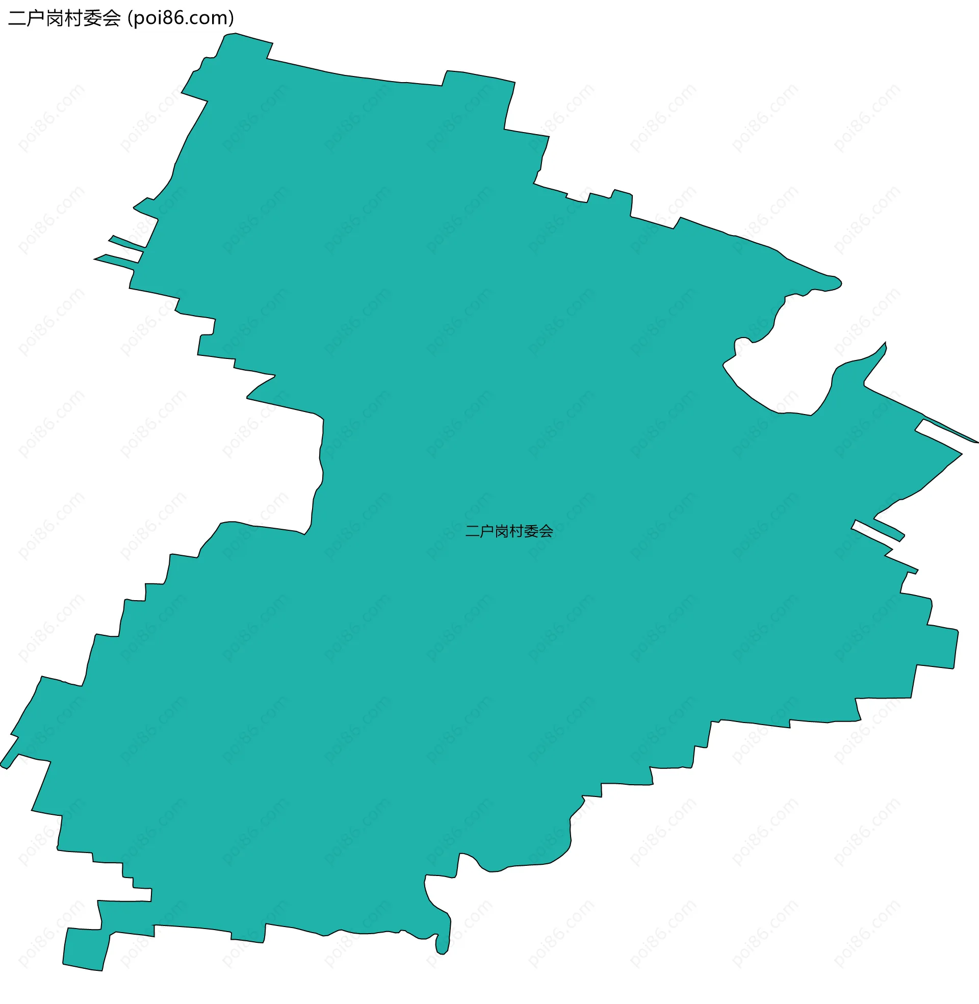 二户岗村委会边界地图