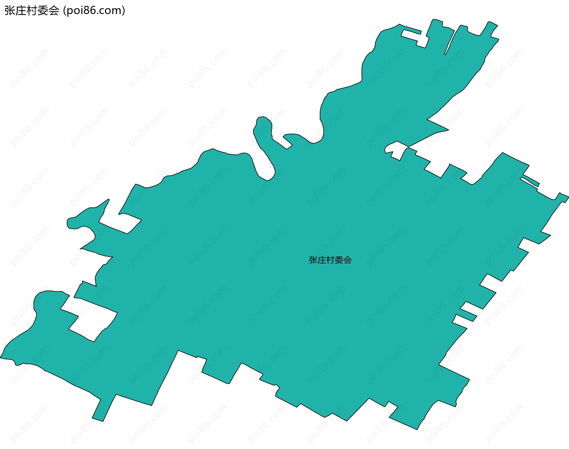 张庄村委会边界地图