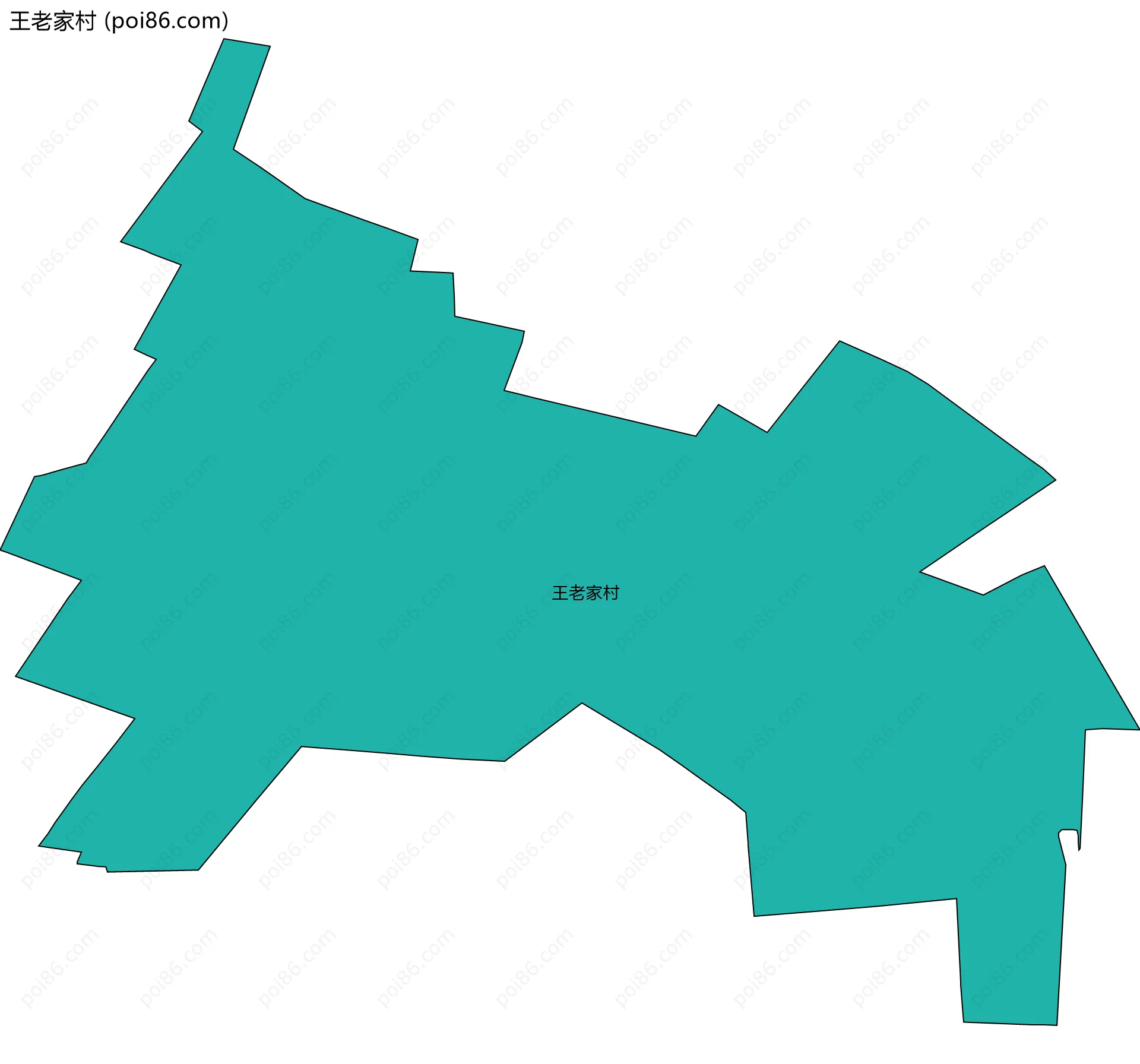 王老家村边界地图