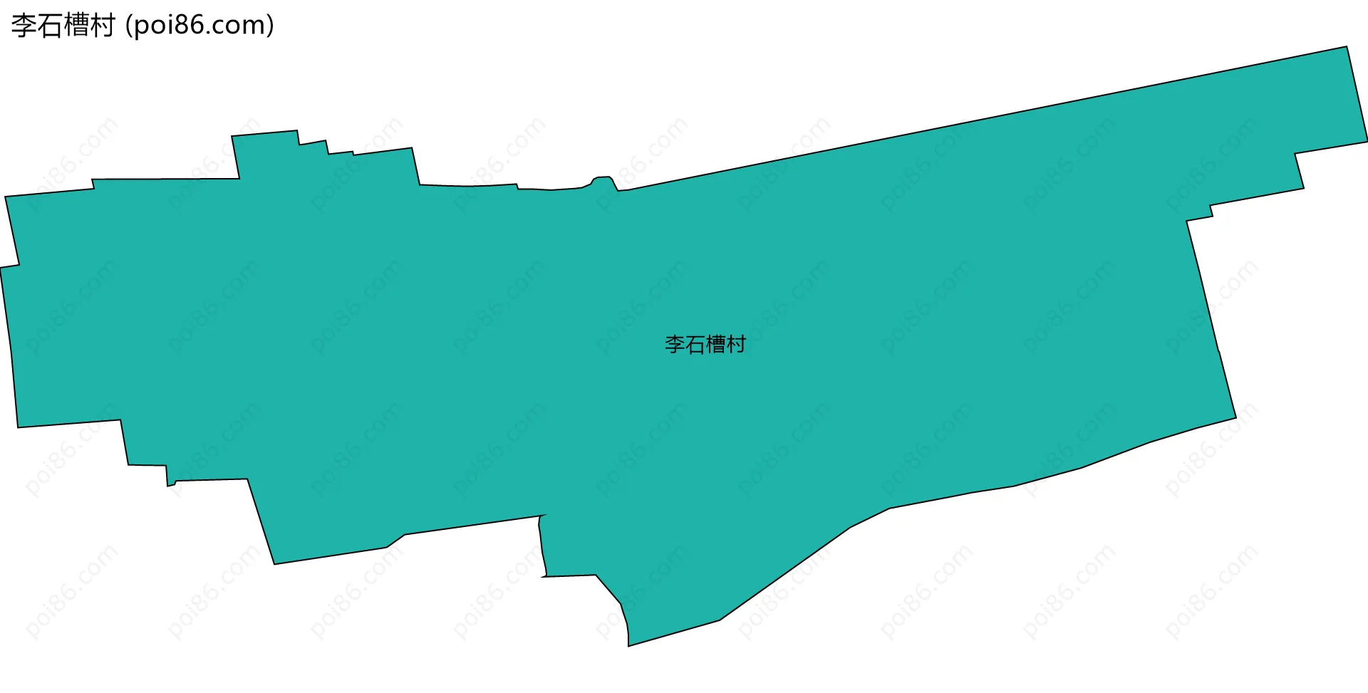 李石槽村边界地图