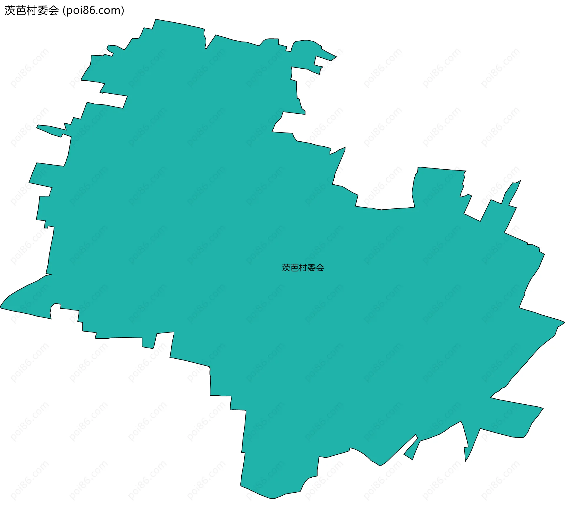 茨芭村委会边界地图